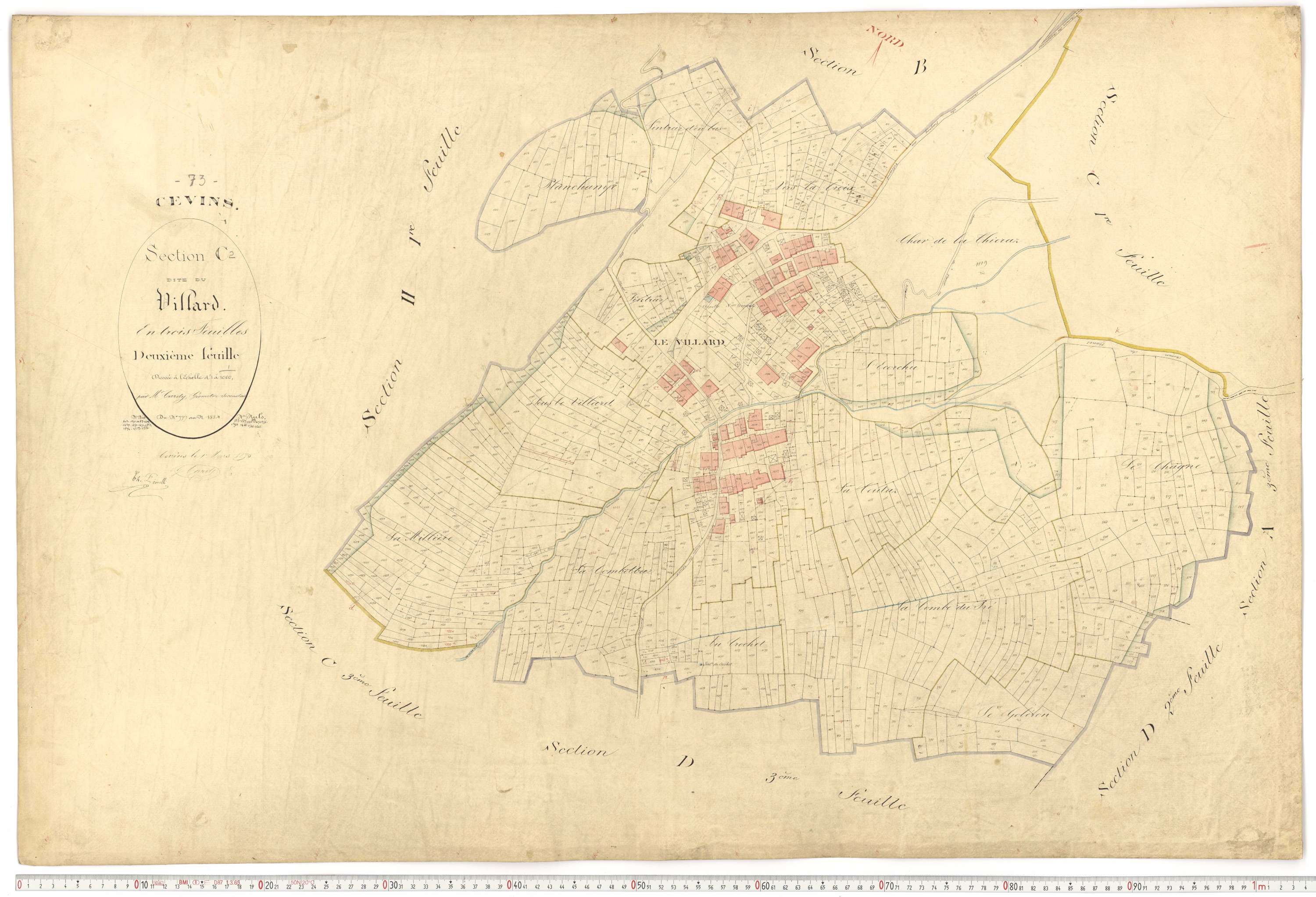 Cevins - Plans cadastraux du premier cadastre français.