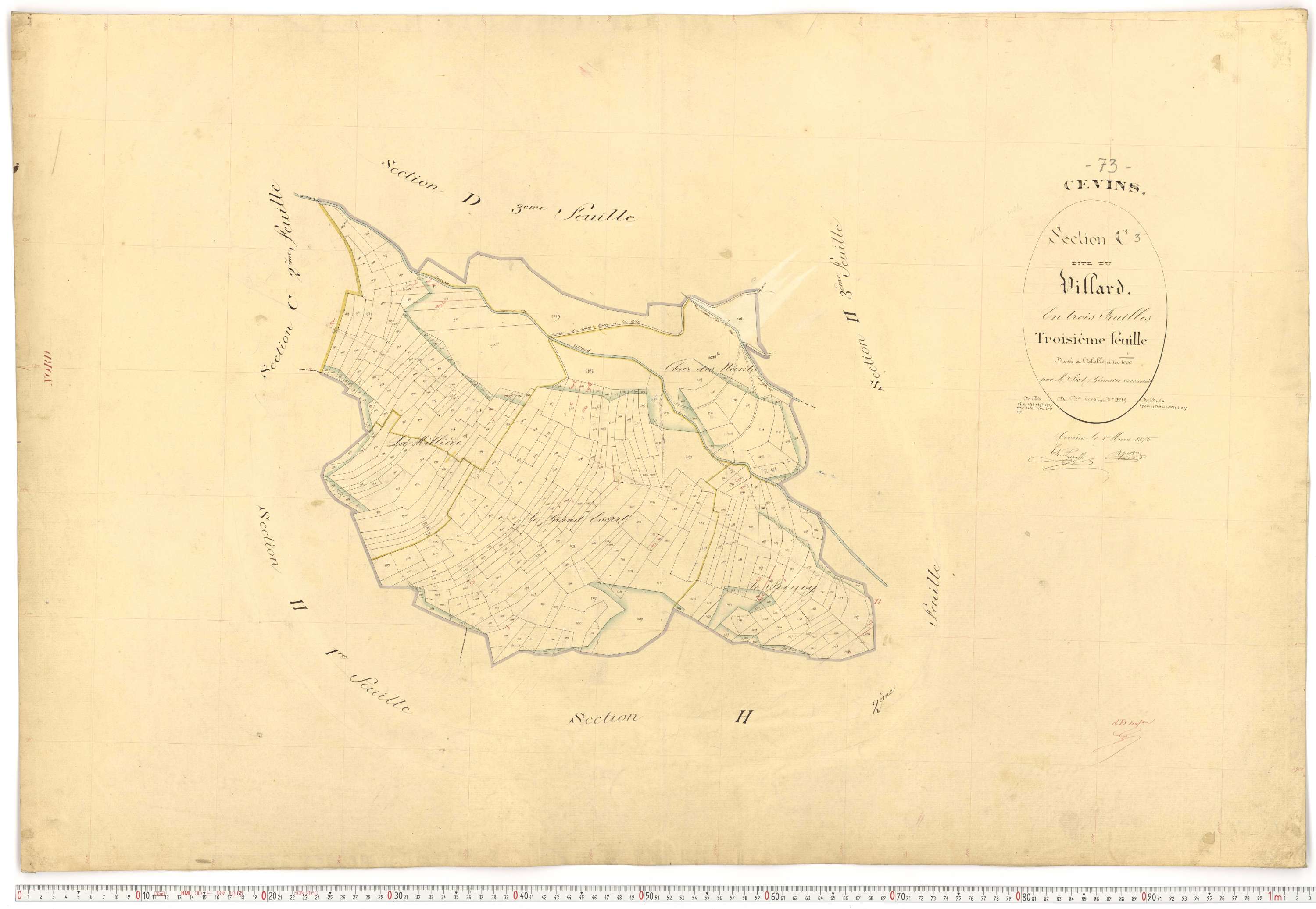Cevins - Plans cadastraux du premier cadastre français.