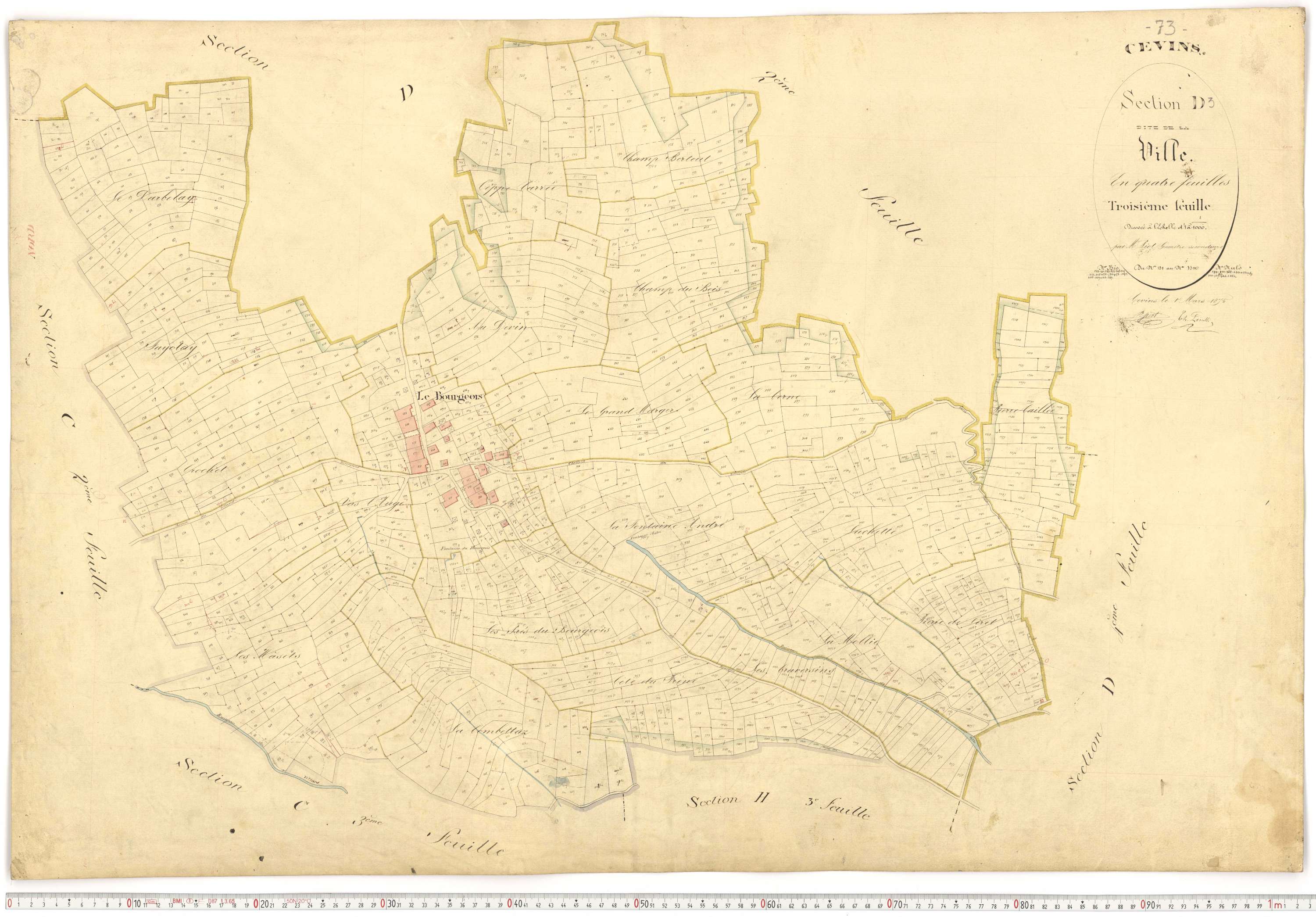 Cevins - Plans cadastraux du premier cadastre français.
