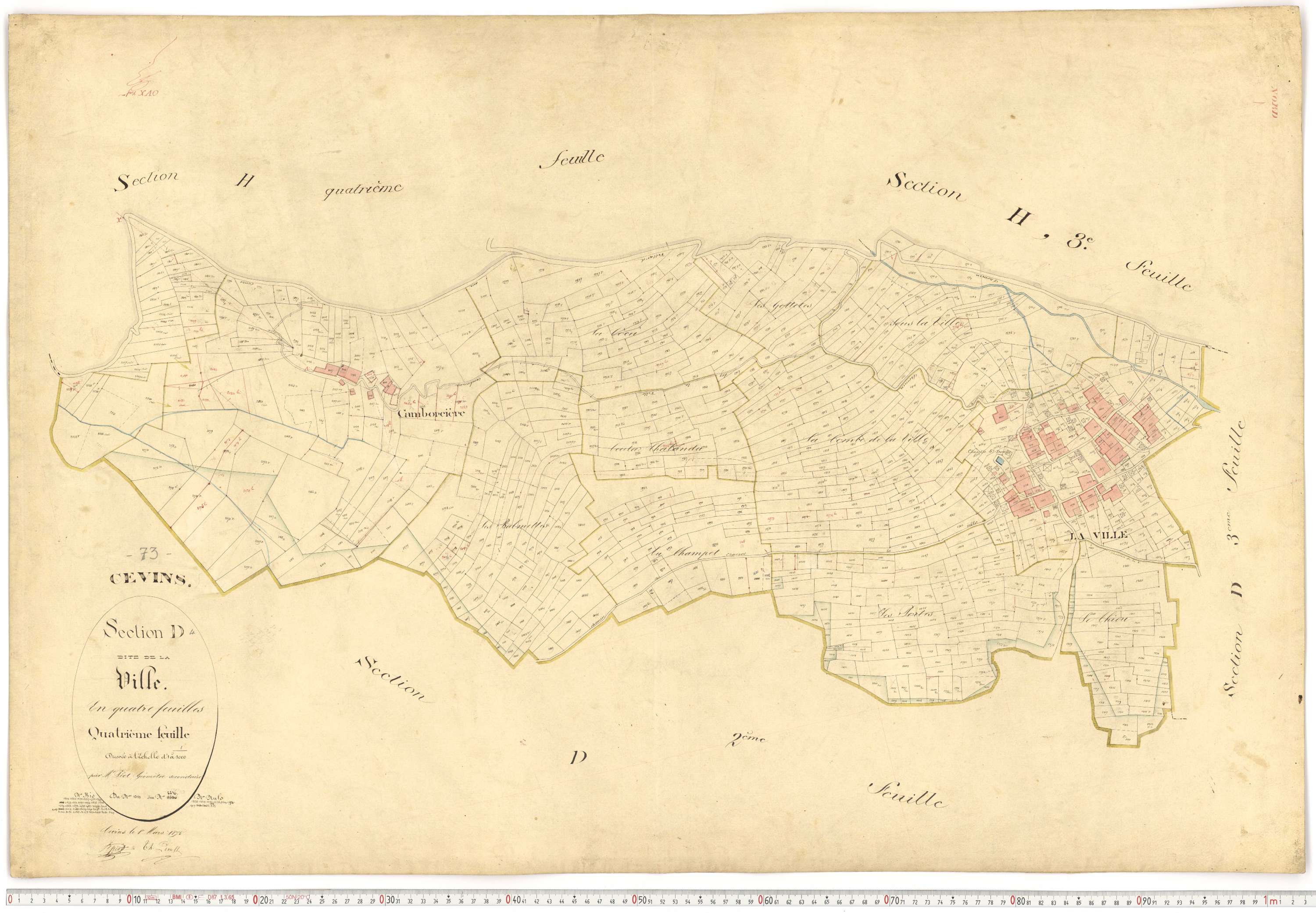 Cevins - Plans cadastraux du premier cadastre français.