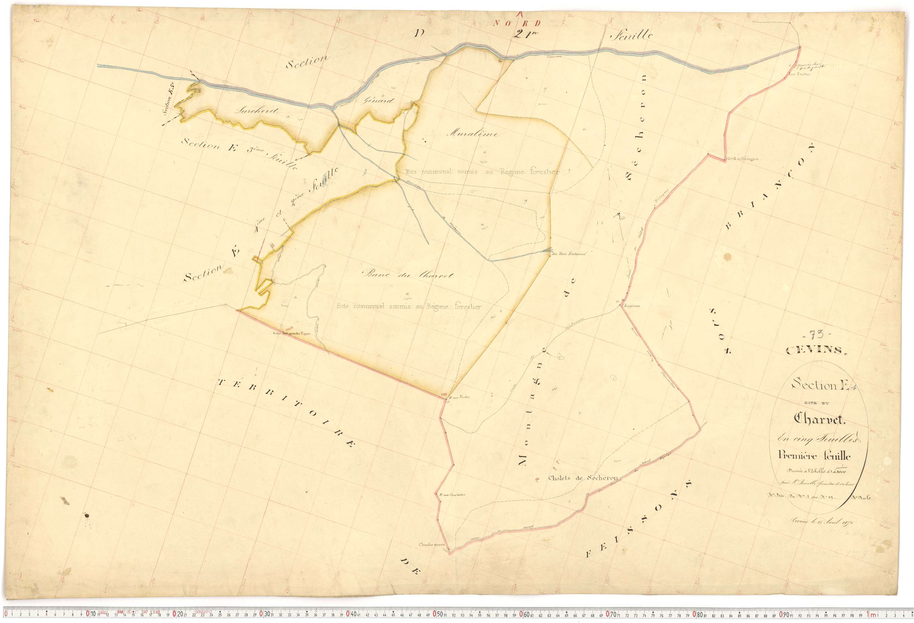 Cevins - Plans cadastraux du premier cadastre français.