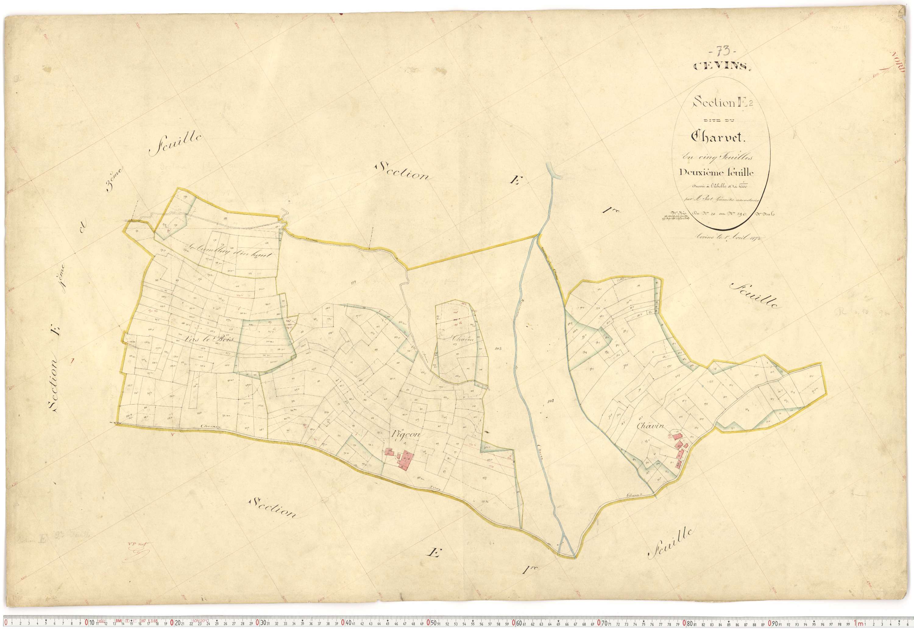 Cevins - Plans cadastraux du premier cadastre français.