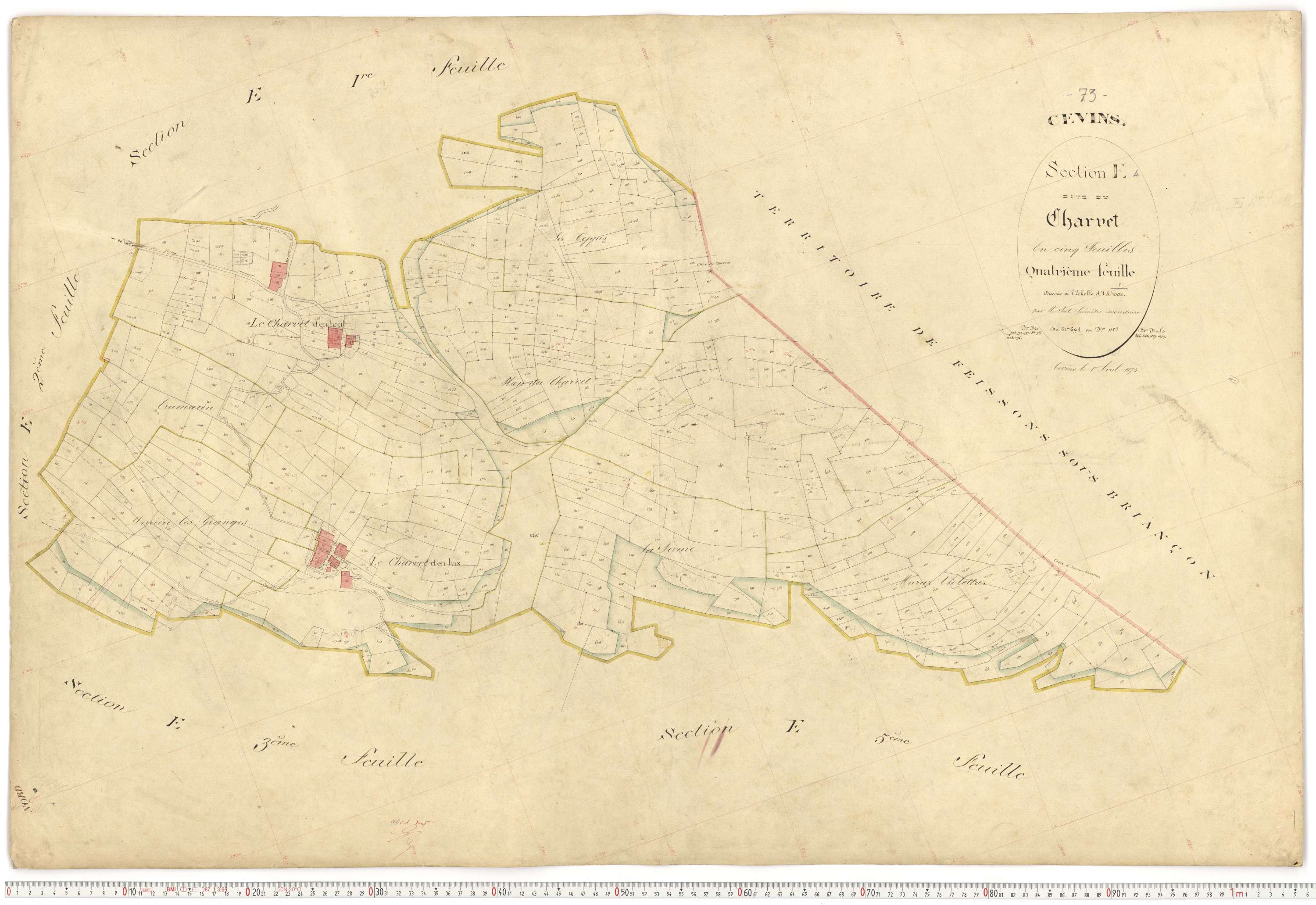 Cevins - Plans cadastraux du premier cadastre français.