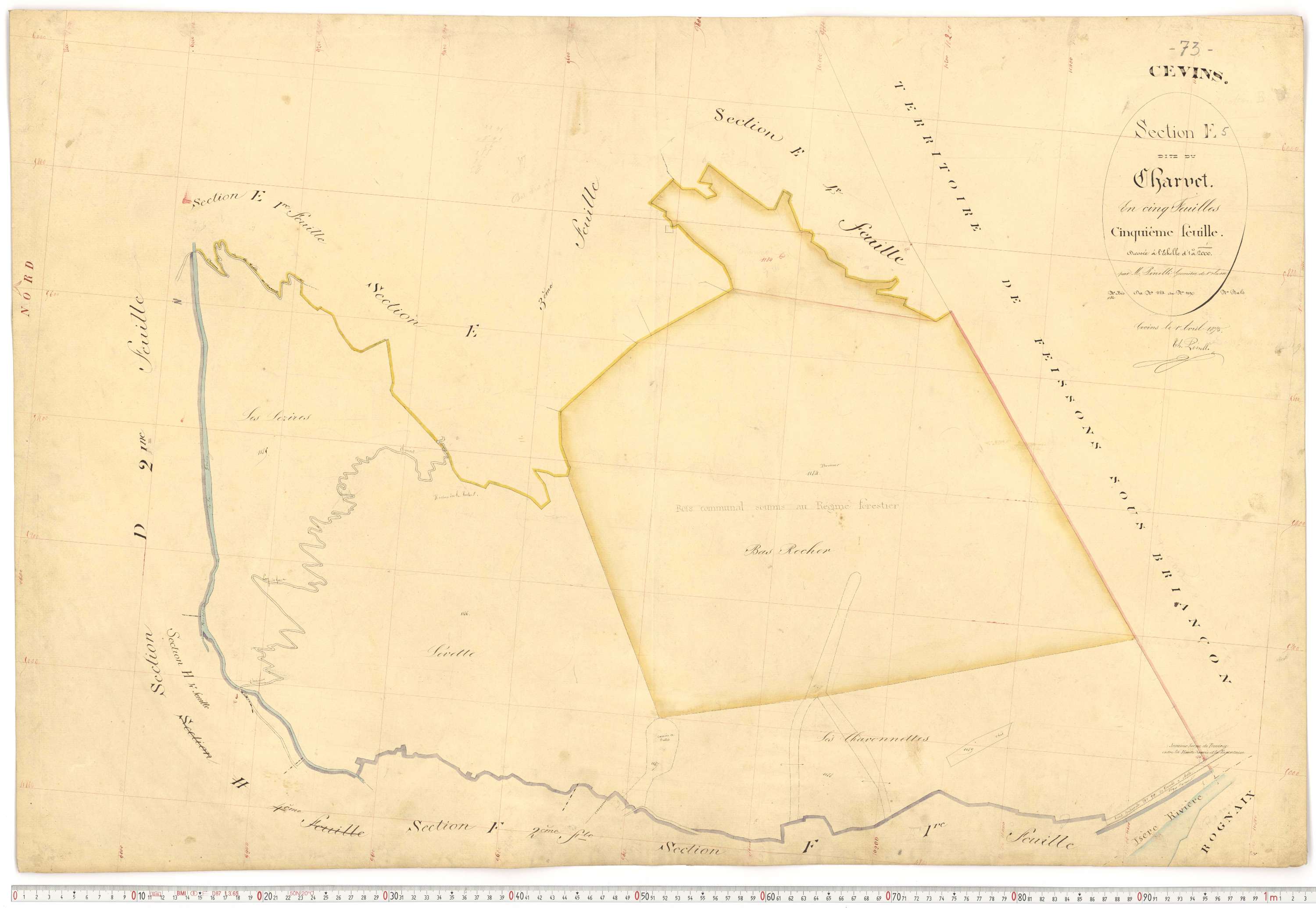 Cevins - Plans cadastraux du premier cadastre français.