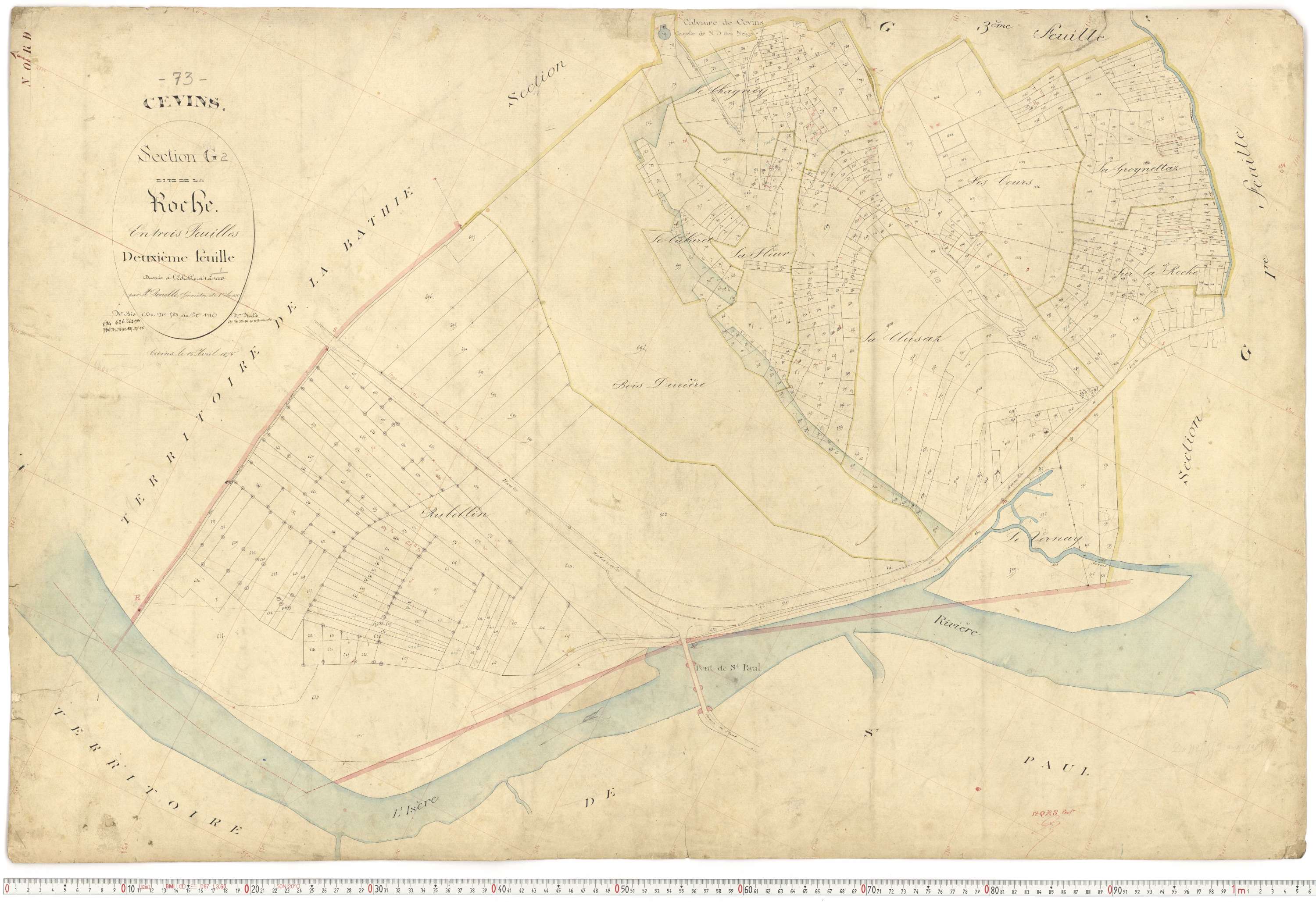 Cevins - Plans cadastraux du premier cadastre français.