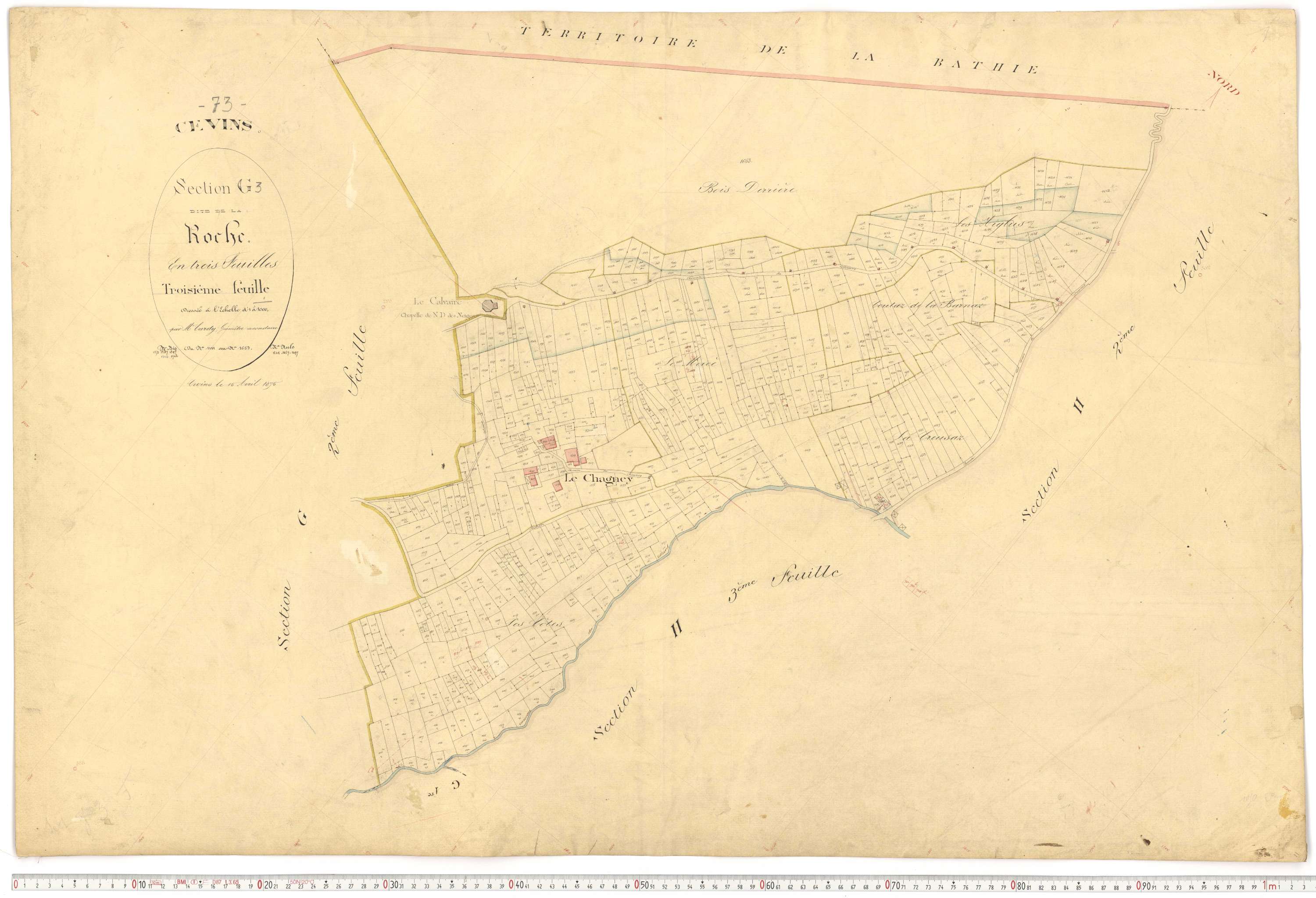Cevins - Plans cadastraux du premier cadastre français.