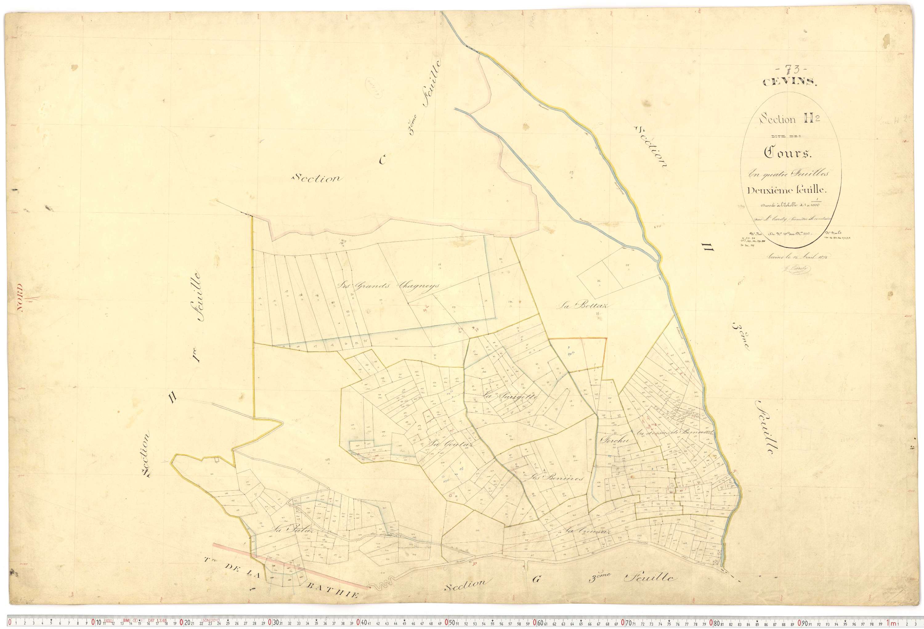 Cevins - Plans cadastraux du premier cadastre français.