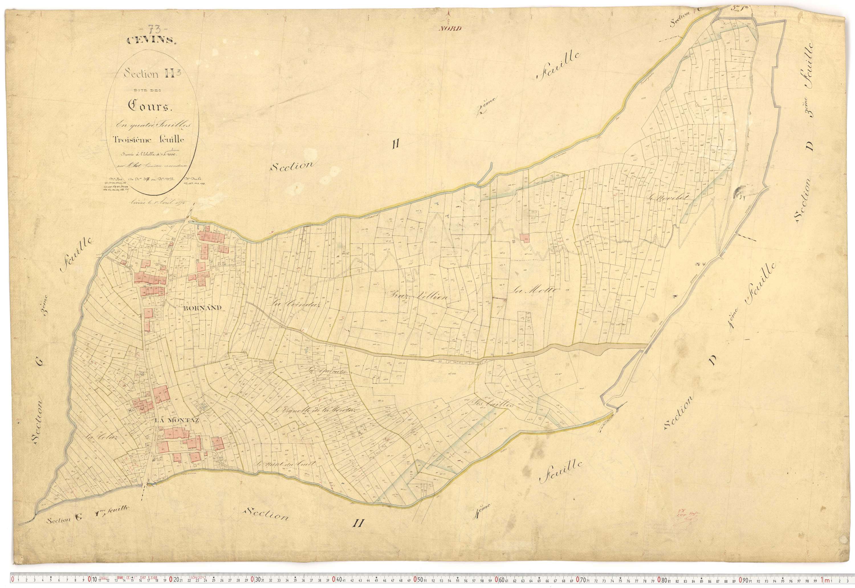 Cevins - Plans cadastraux du premier cadastre français.
