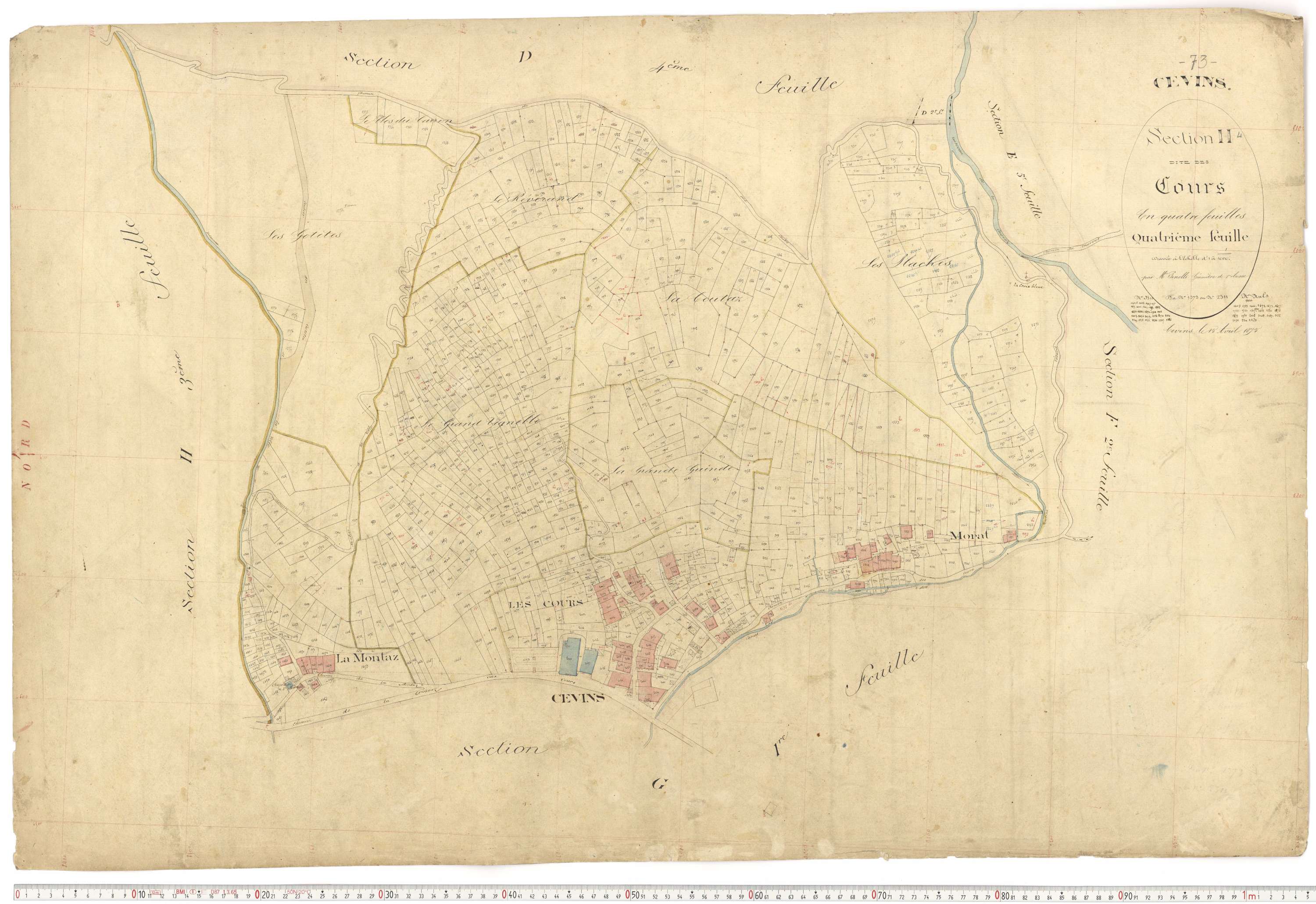 Cevins - Plans cadastraux du premier cadastre français.