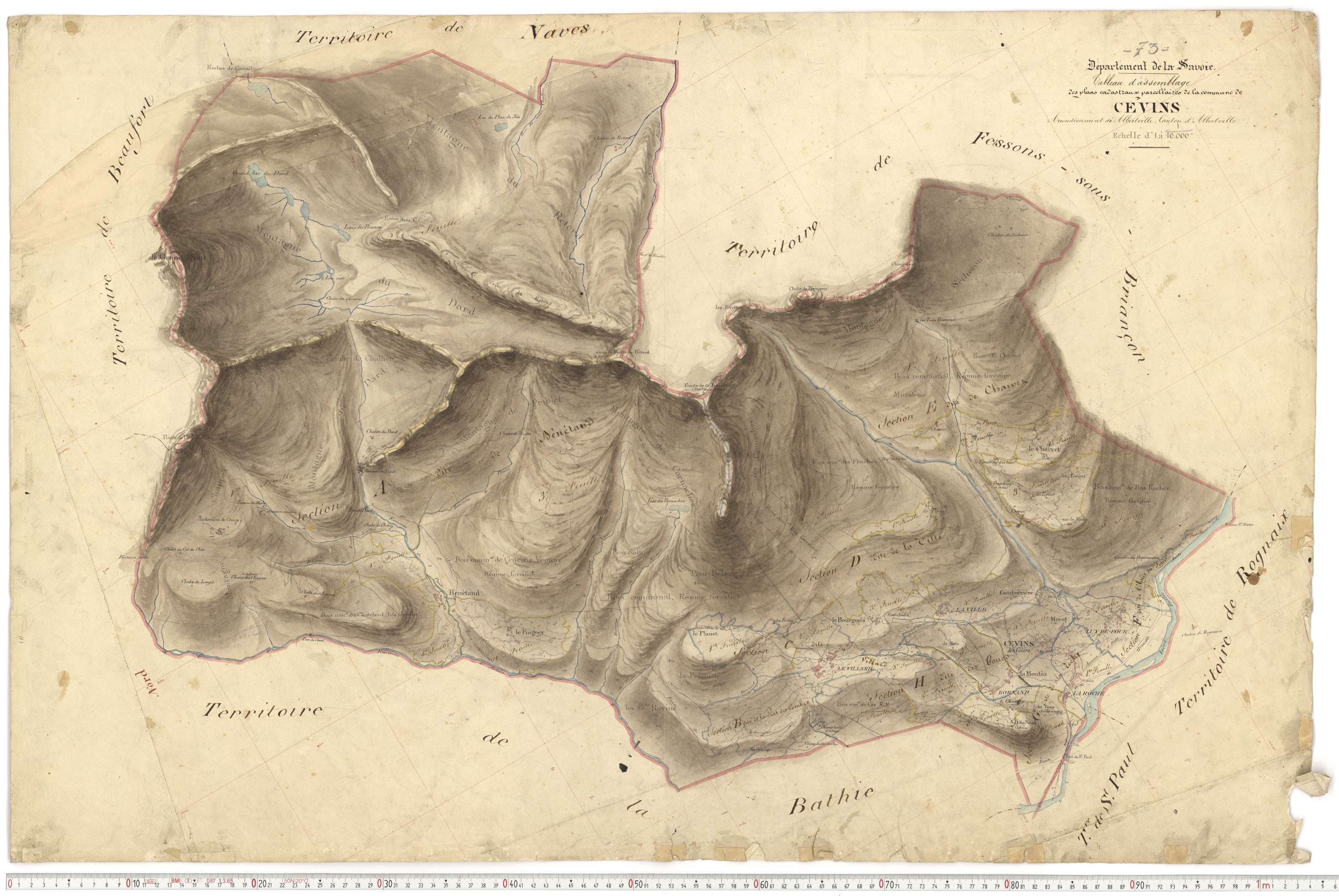 Cevins - Plans cadastraux du premier cadastre français.