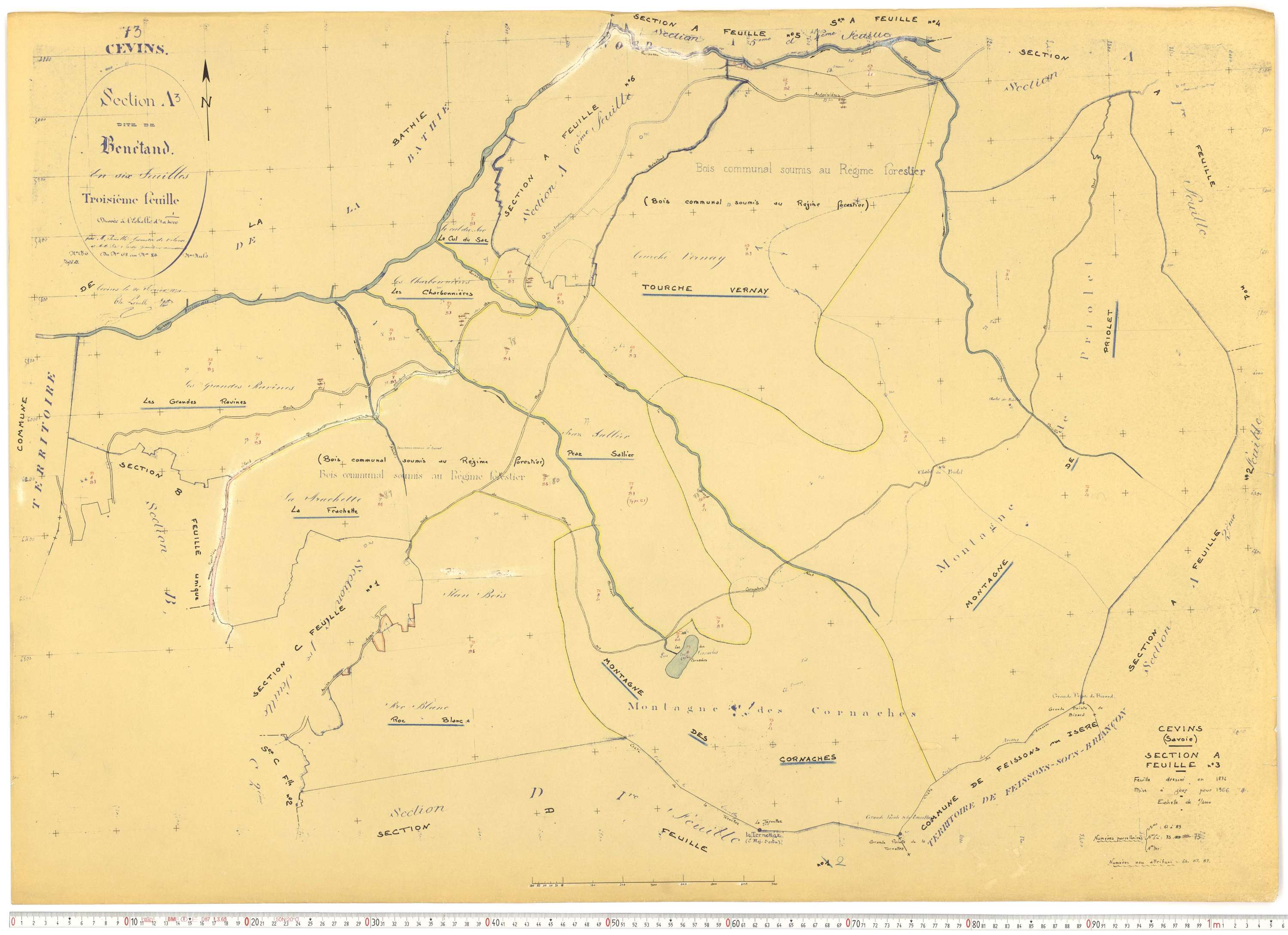 Cevins - Cadastre rénové (1966).