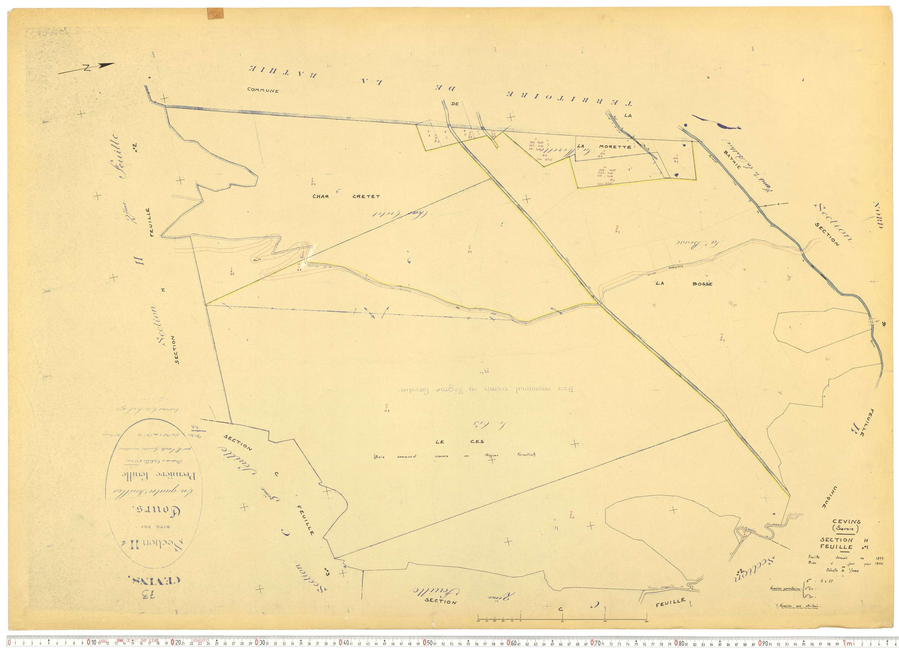 Cevins - Cadastre rénové (1966).
