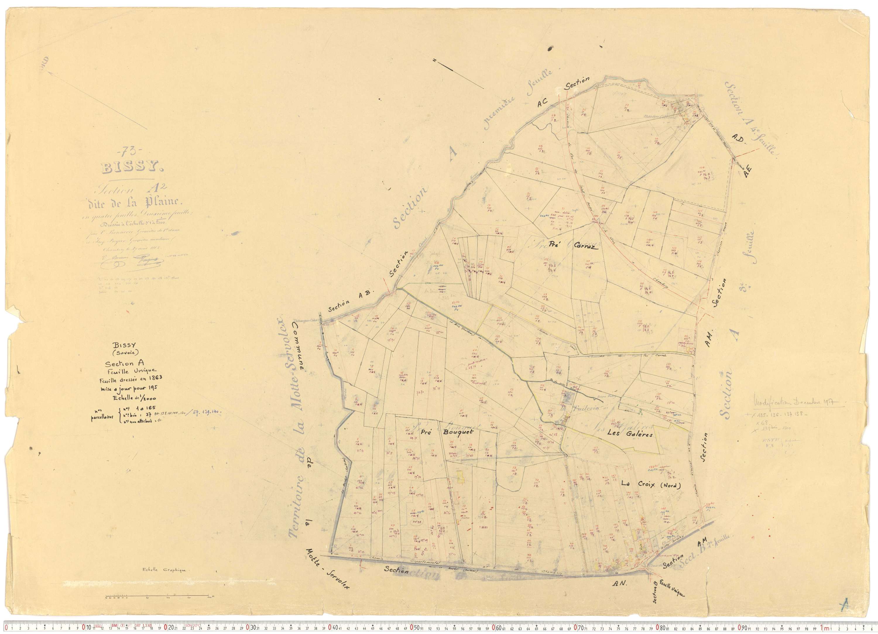 Chambéry - Cadastre rénové, version de travail [1959].
