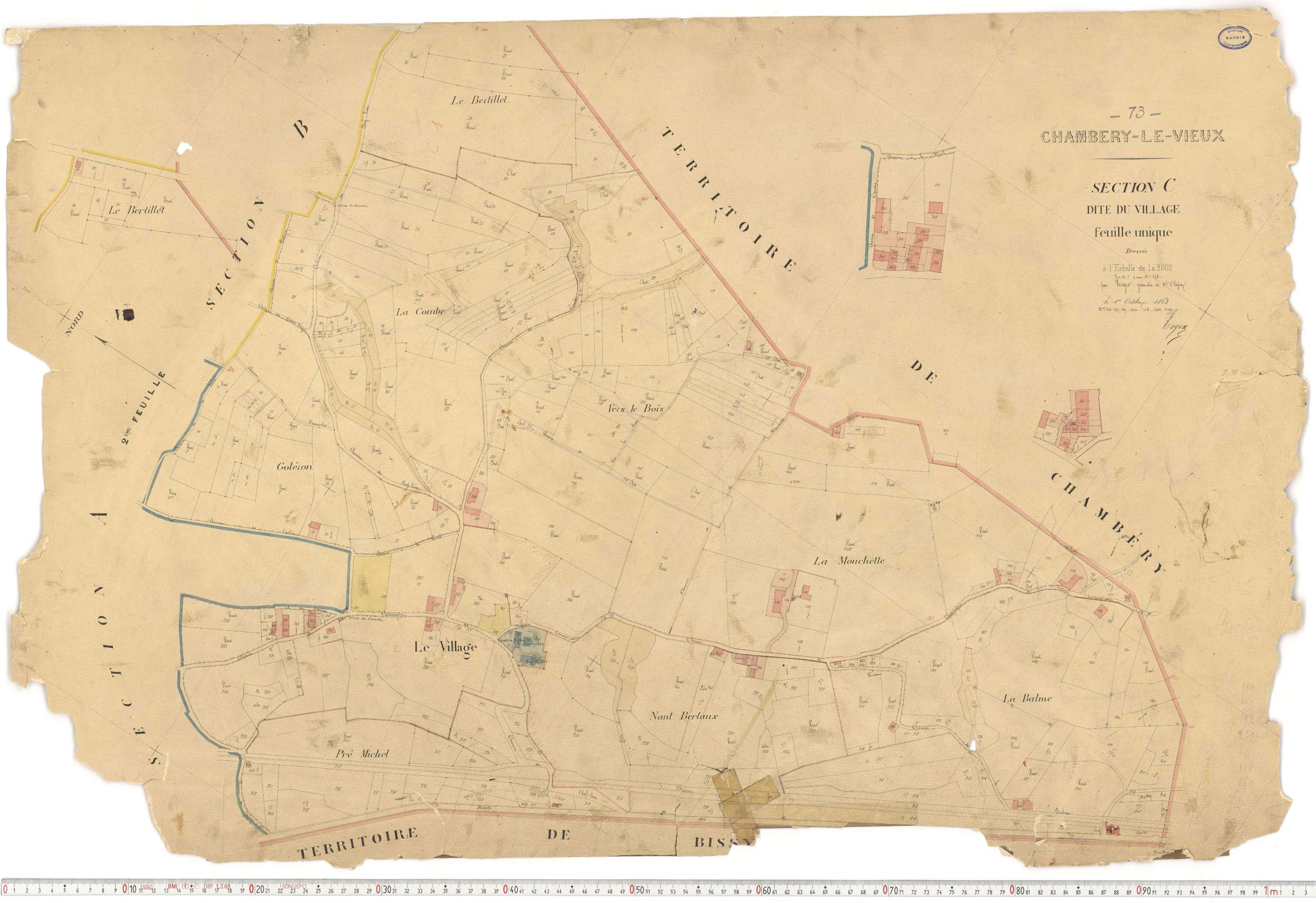 Chambéry - Plans cadastraux du premier cadastre français (version de travail).