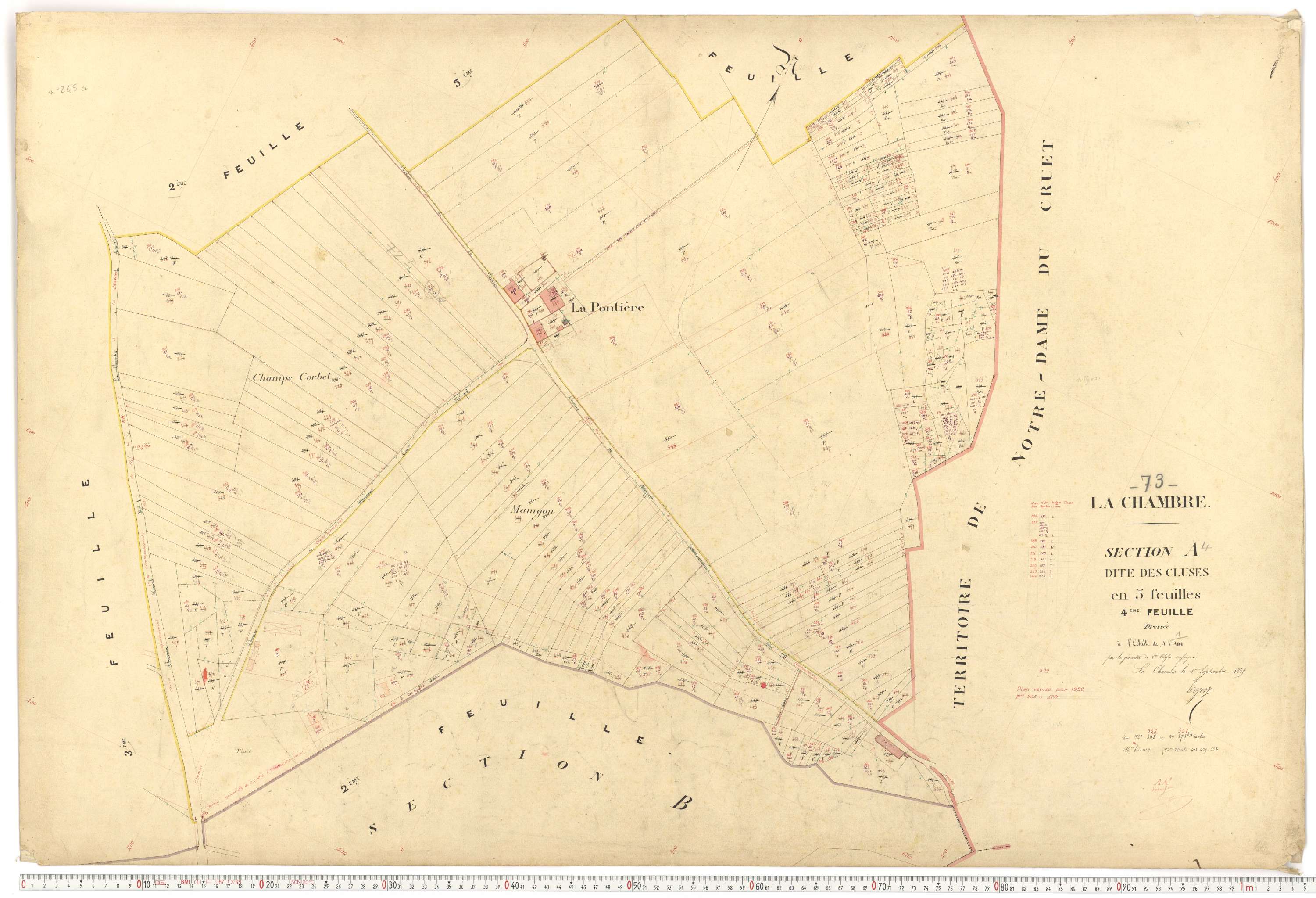 La Chambre - Plans cadastraux du premier cadastre français.