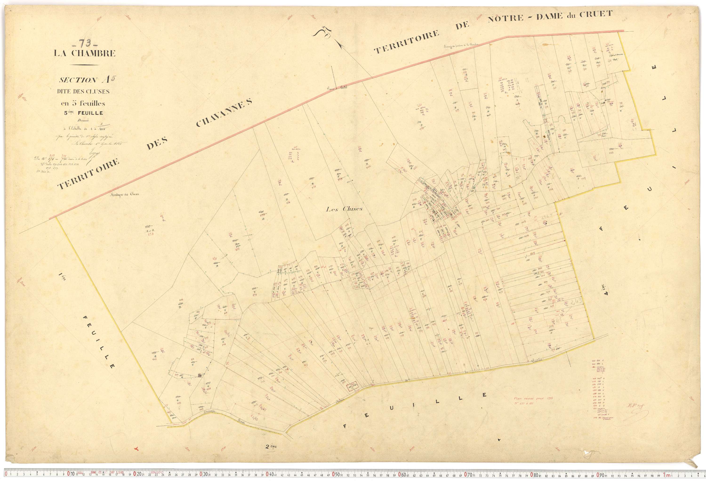 La Chambre - Plans cadastraux du premier cadastre français.