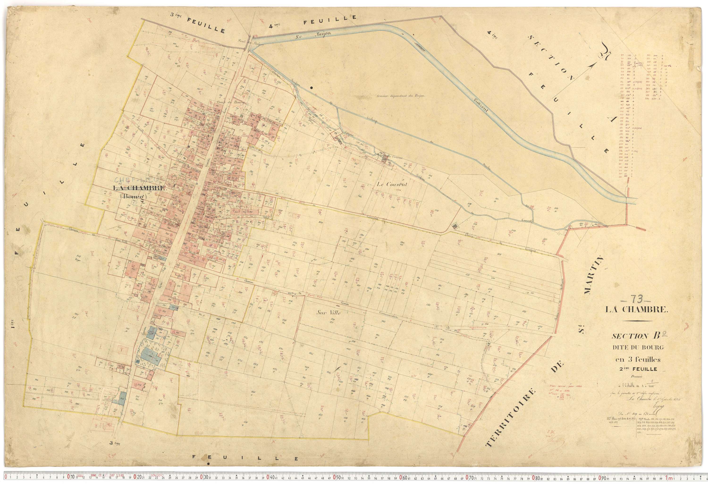 La Chambre - Plans cadastraux du premier cadastre français.