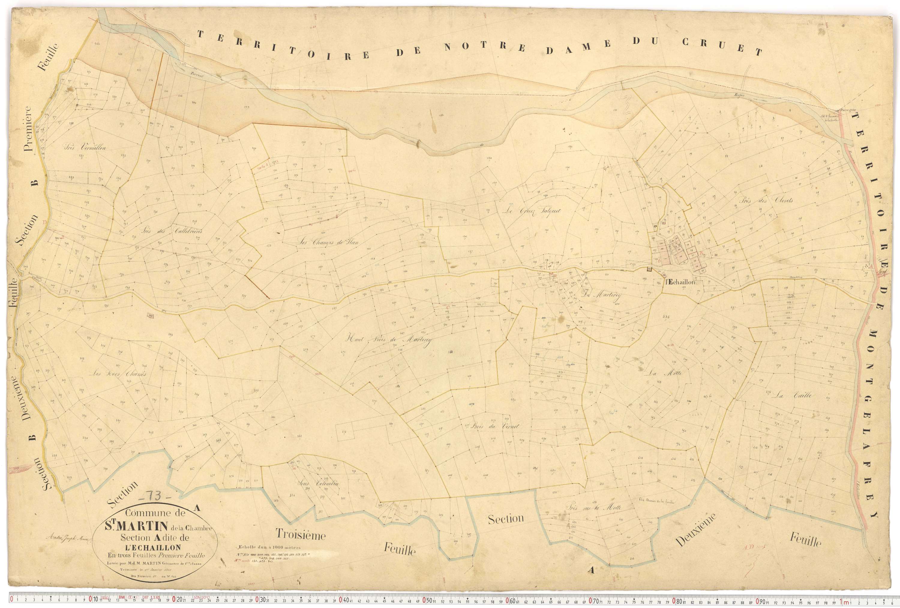 La Chambre - Plans cadastraux du premier cadastre français.