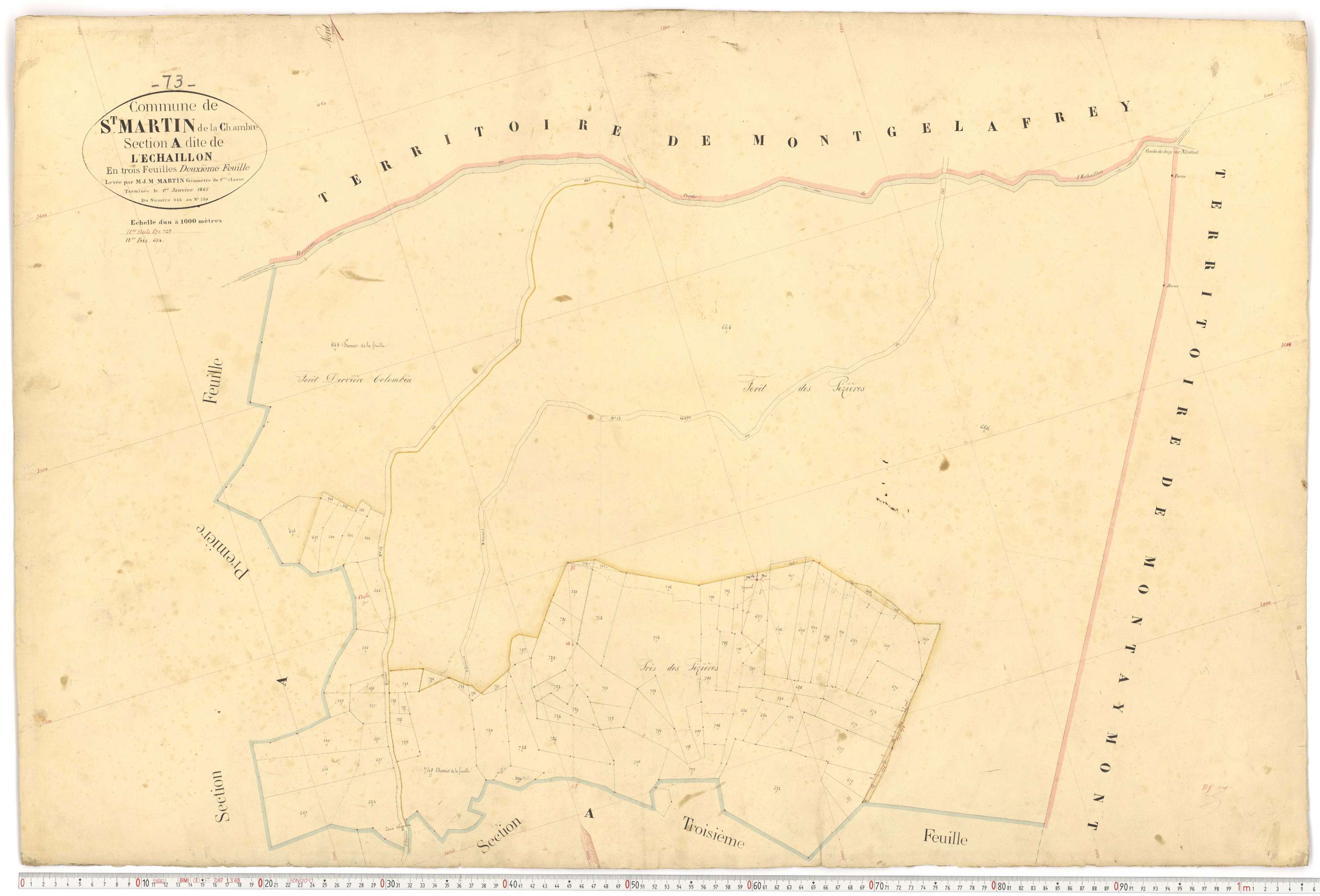 La Chambre - Plans cadastraux du premier cadastre français.