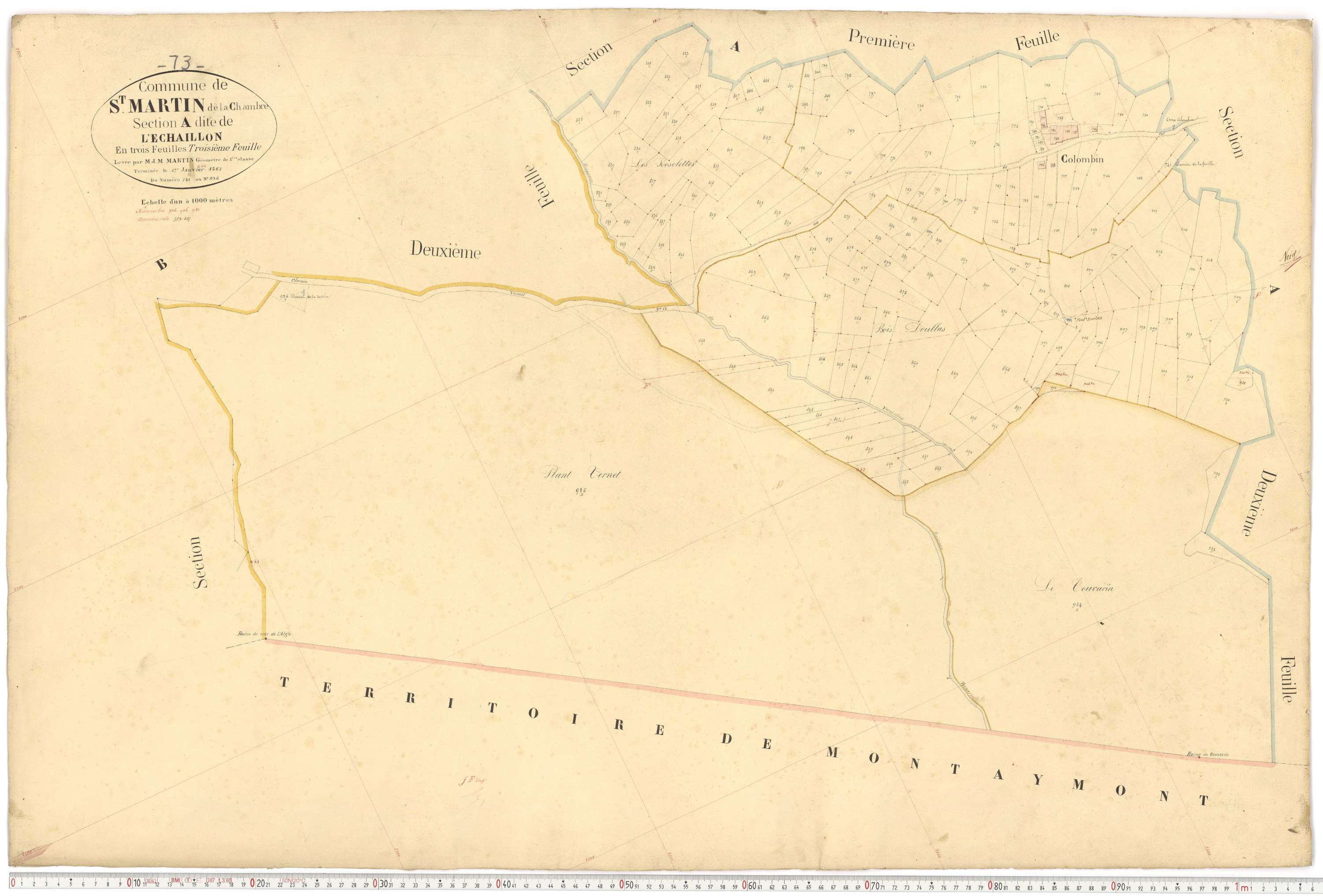 La Chambre - Plans cadastraux du premier cadastre français.