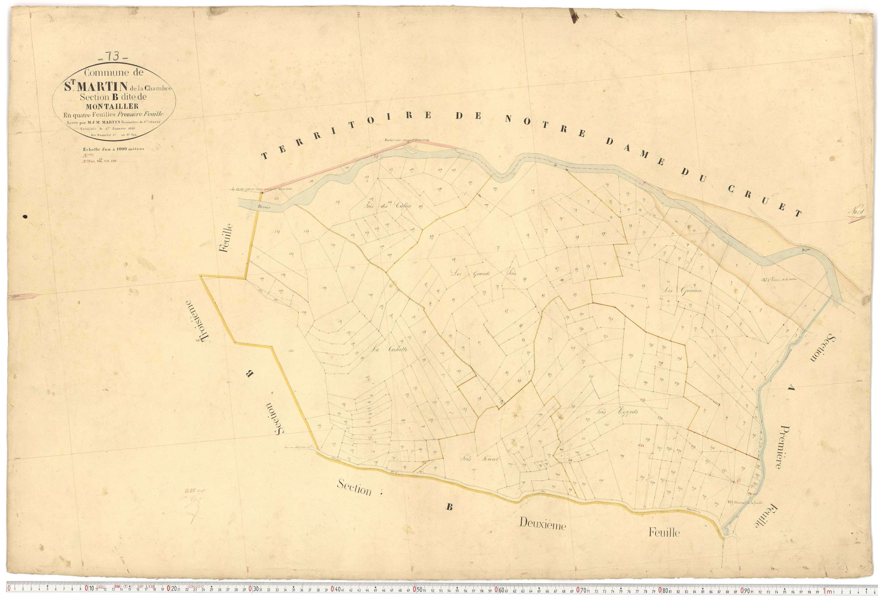 La Chambre - Plans cadastraux du premier cadastre français.