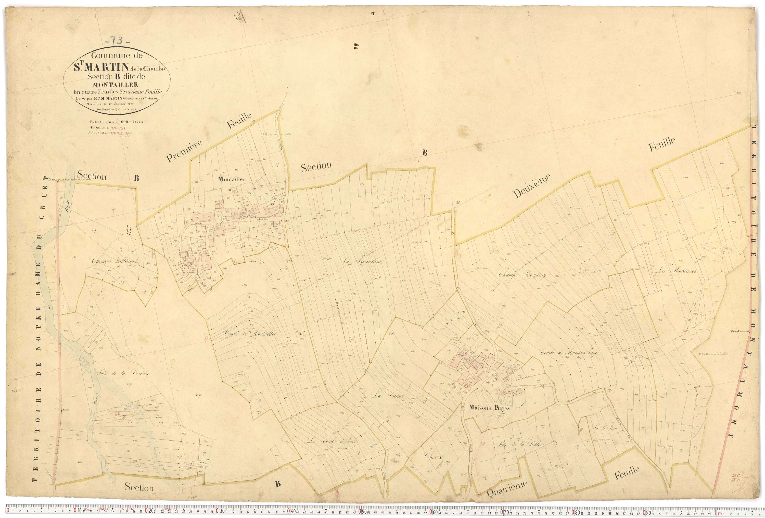 La Chambre - Plans cadastraux du premier cadastre français.
