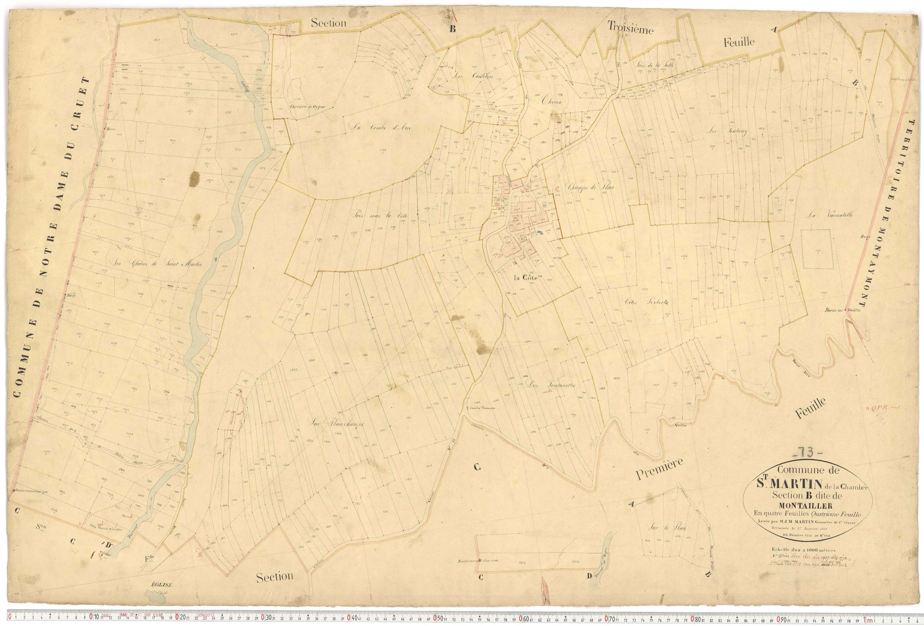 La Chambre - Plans cadastraux du premier cadastre français.
