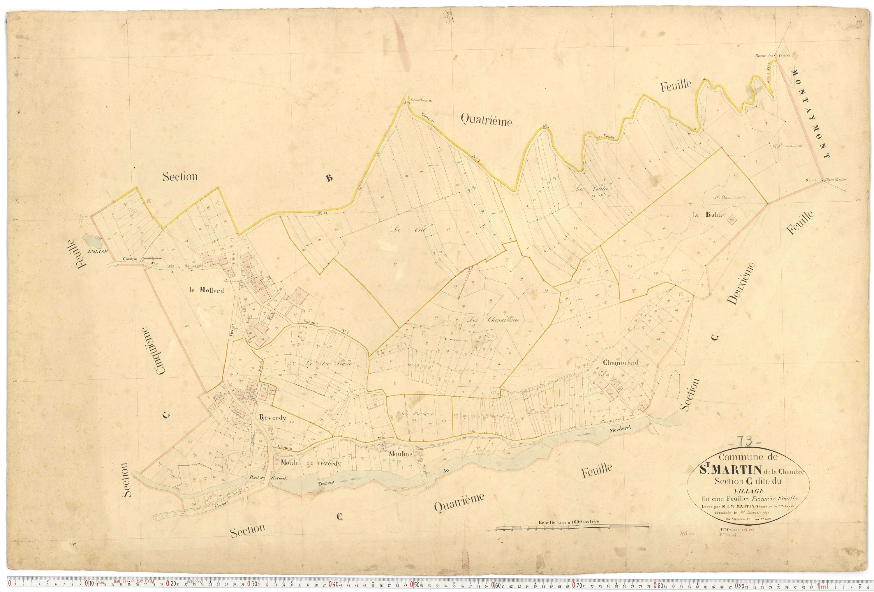 La Chambre - Plans cadastraux du premier cadastre français.