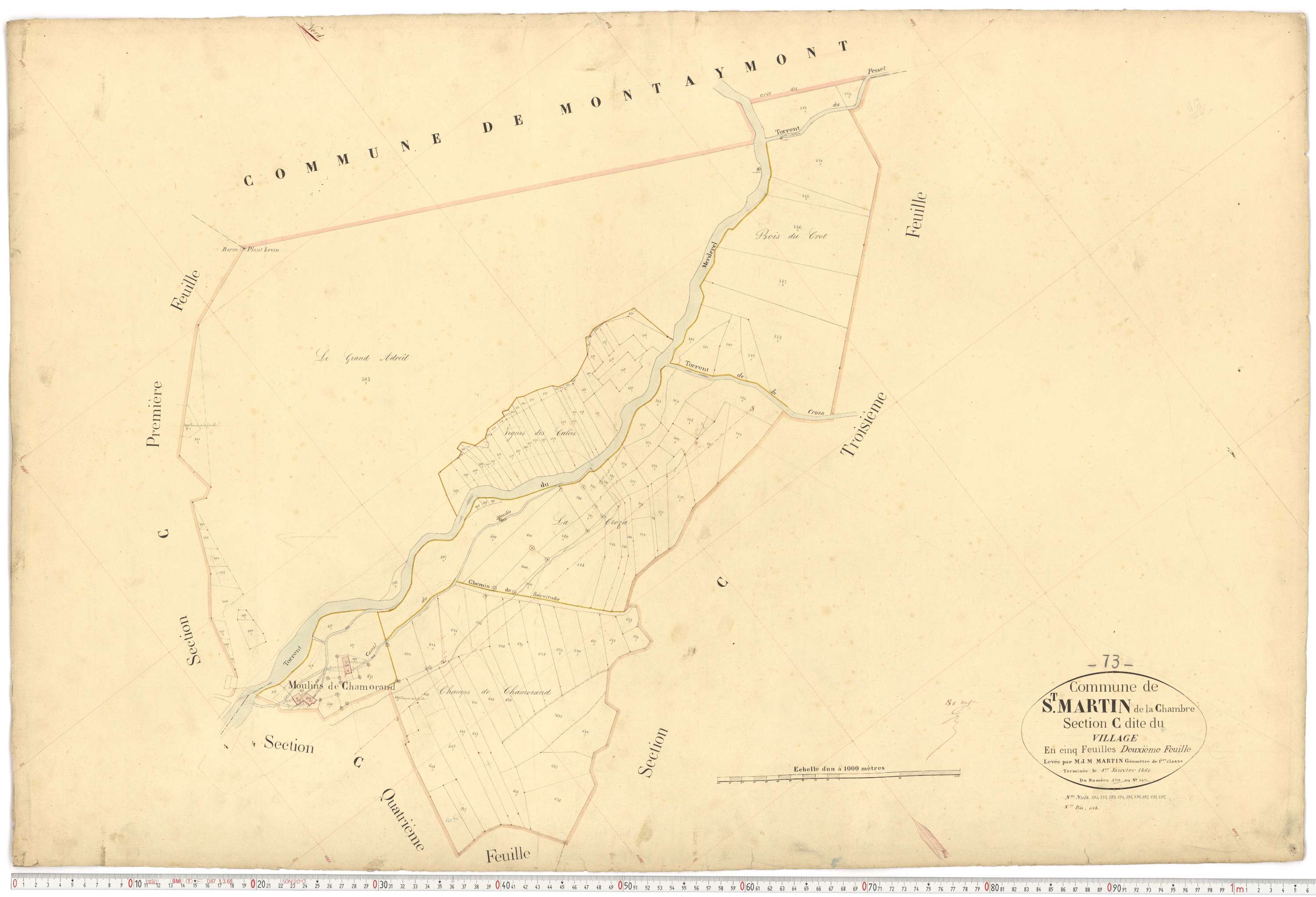 La Chambre - Plans cadastraux du premier cadastre français.