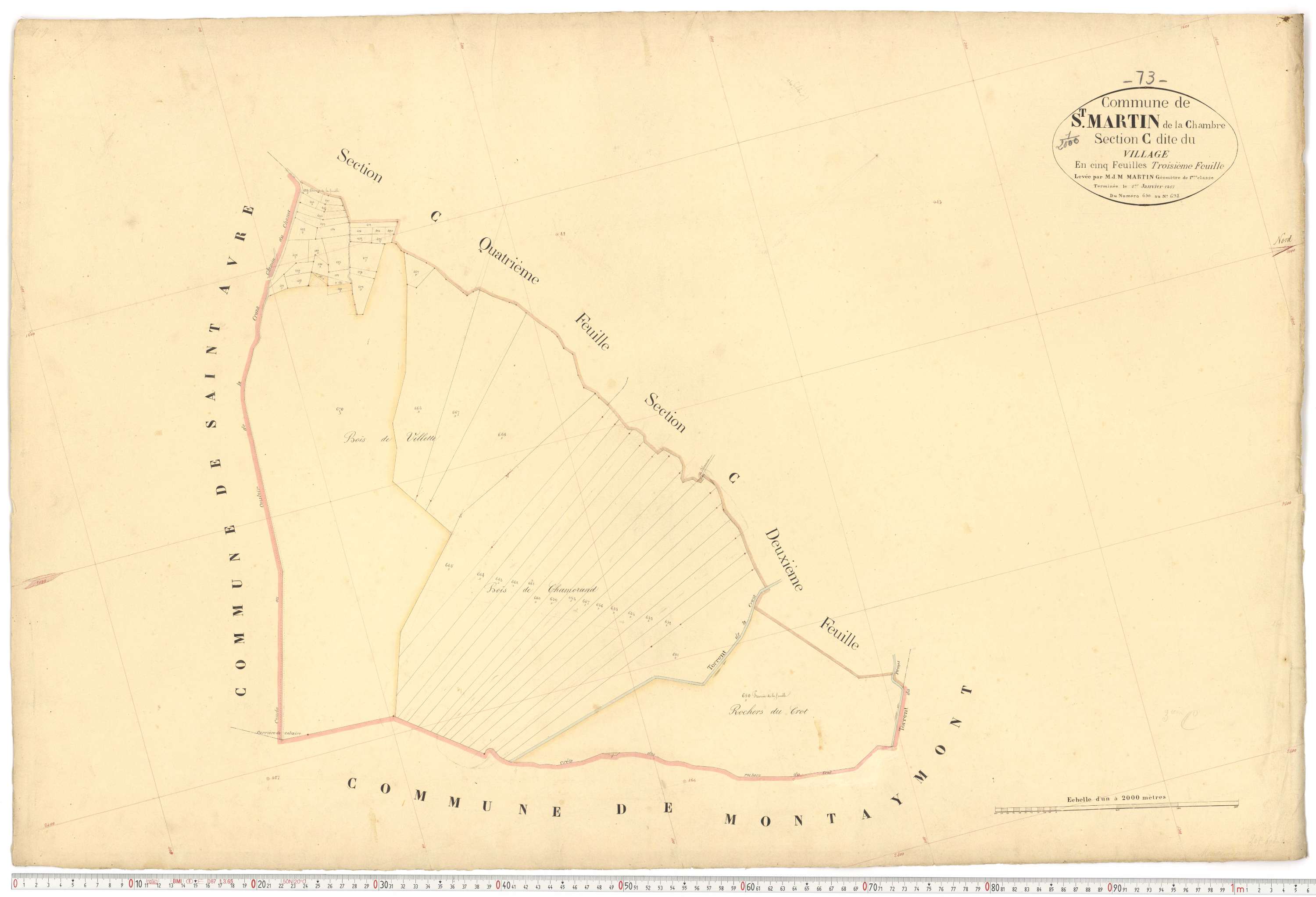 La Chambre - Plans cadastraux du premier cadastre français.
