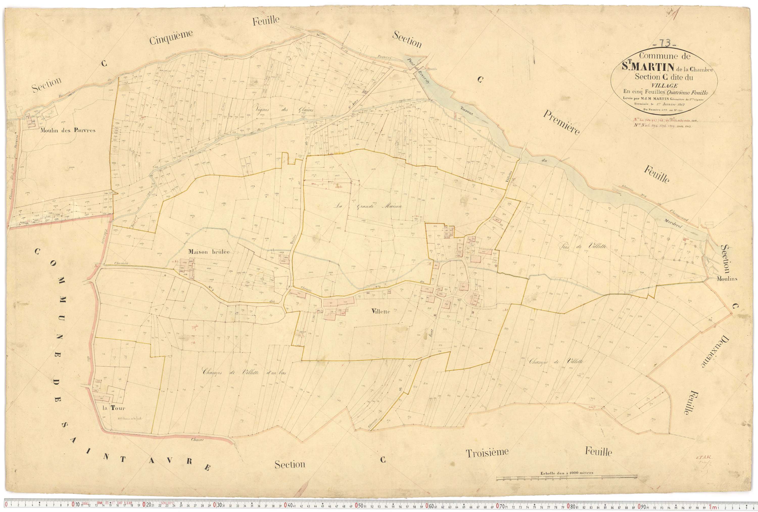La Chambre - Plans cadastraux du premier cadastre français.