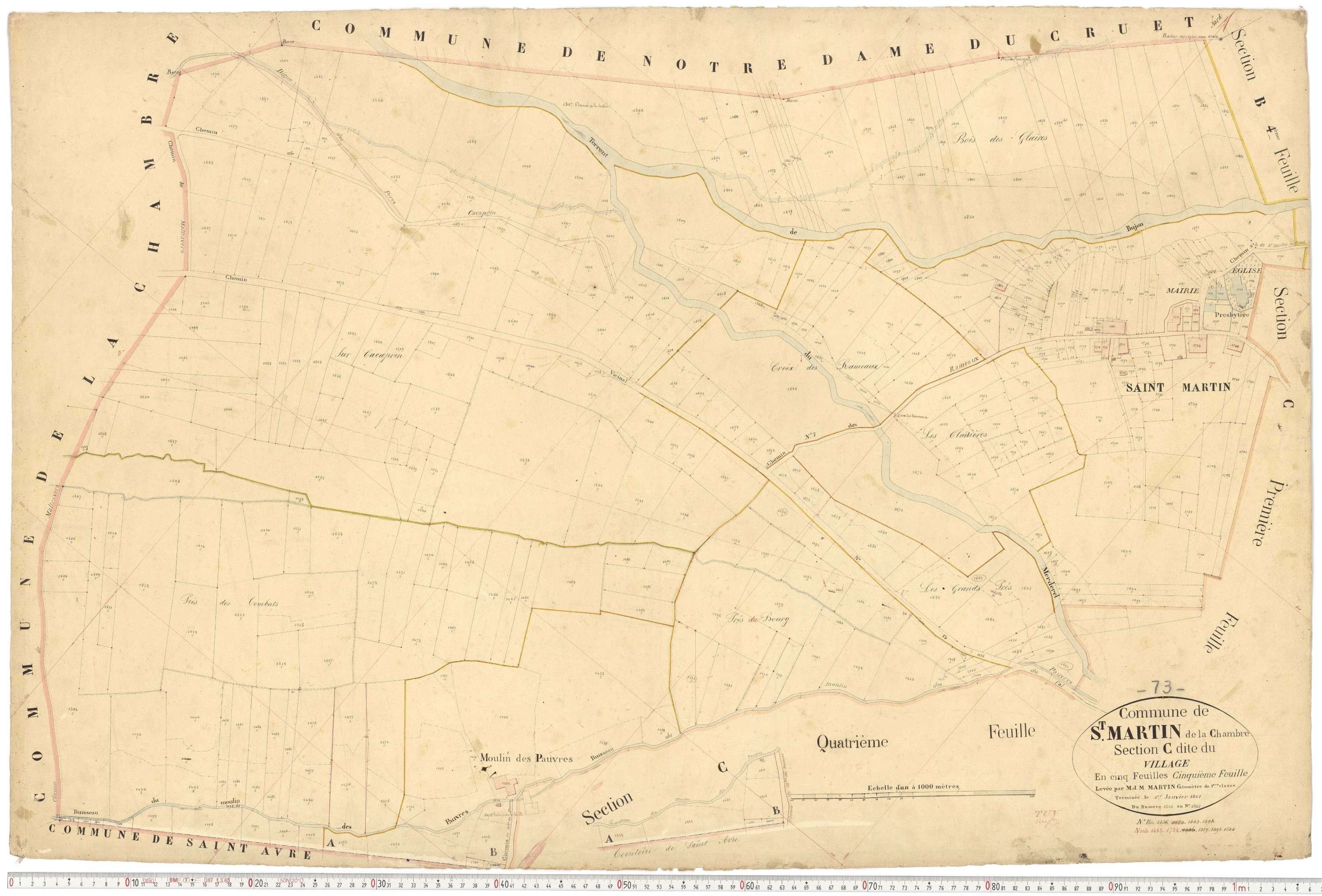 La Chambre - Plans cadastraux du premier cadastre français.