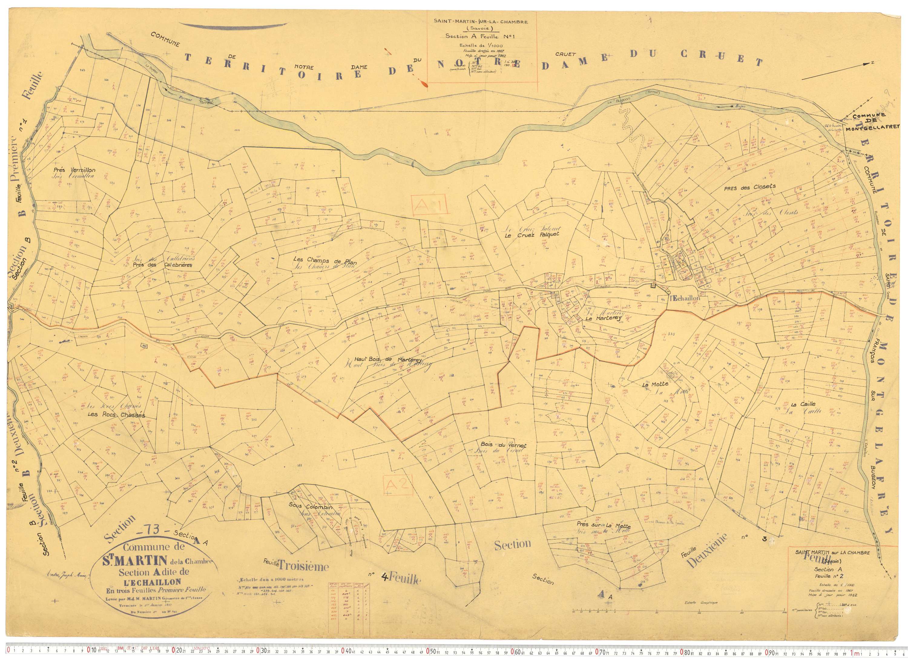 La Chambre - Plans cadastraux du cadastre rénové.