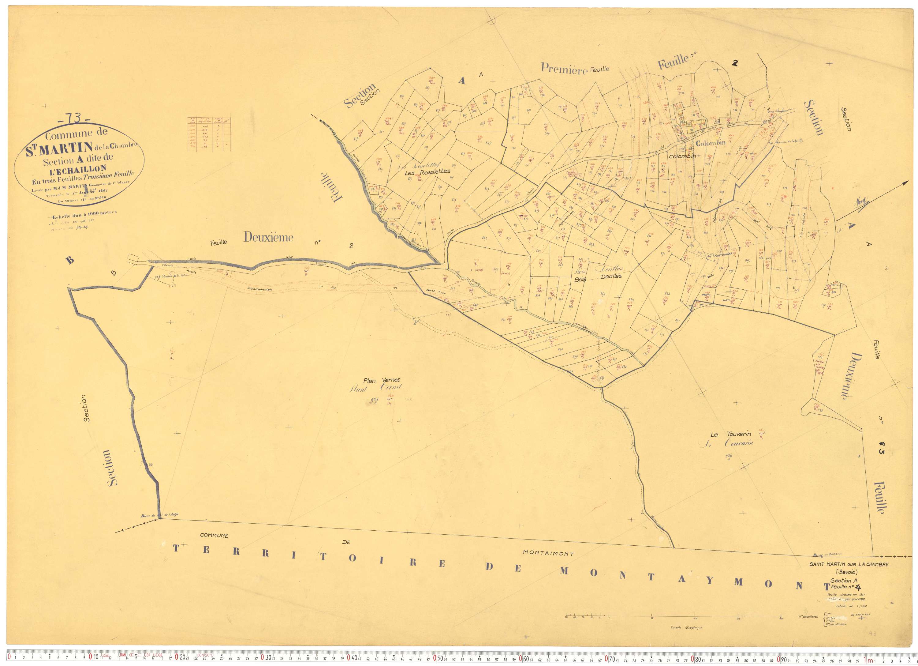 La Chambre - Plans cadastraux du cadastre rénové.