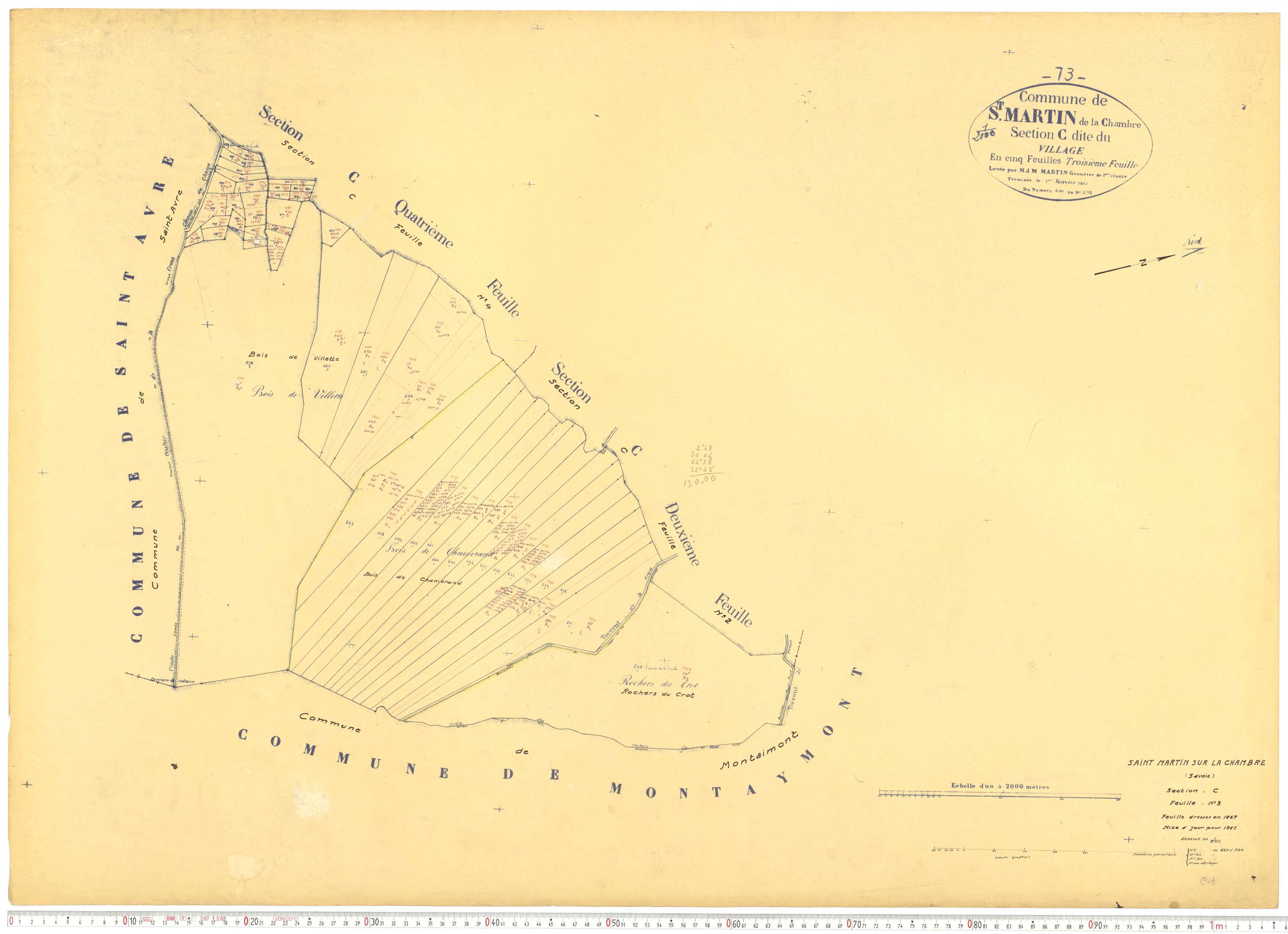 La Chambre - Plans cadastraux du cadastre rénové.