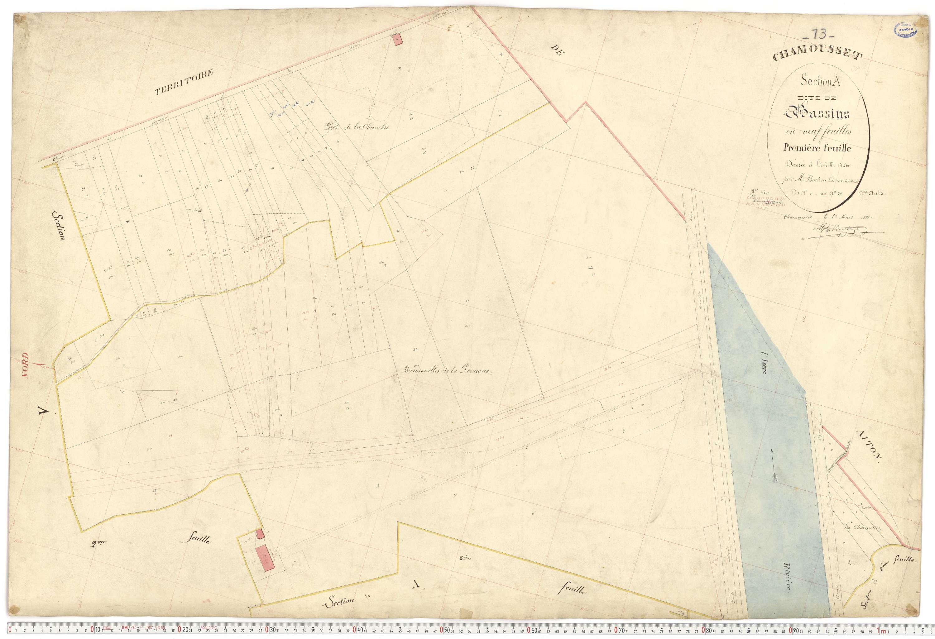 Chamousset - Plans cadastraux du premier cadastre français.