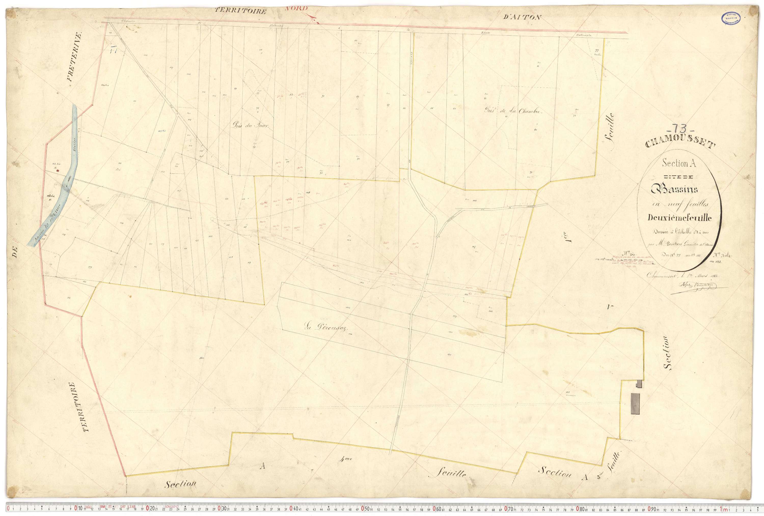 Chamousset - Plans cadastraux du premier cadastre français.