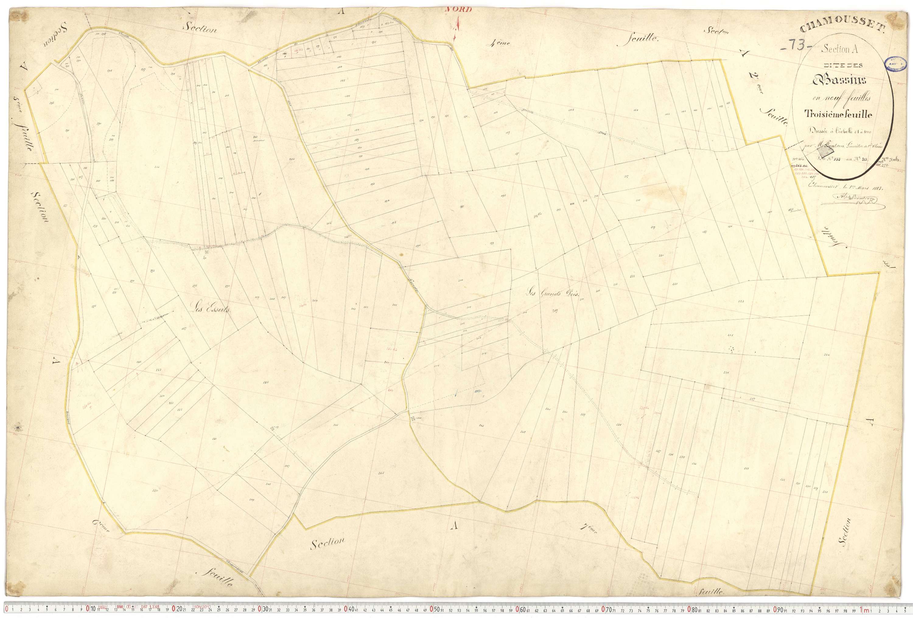 Chamousset - Plans cadastraux du premier cadastre français.