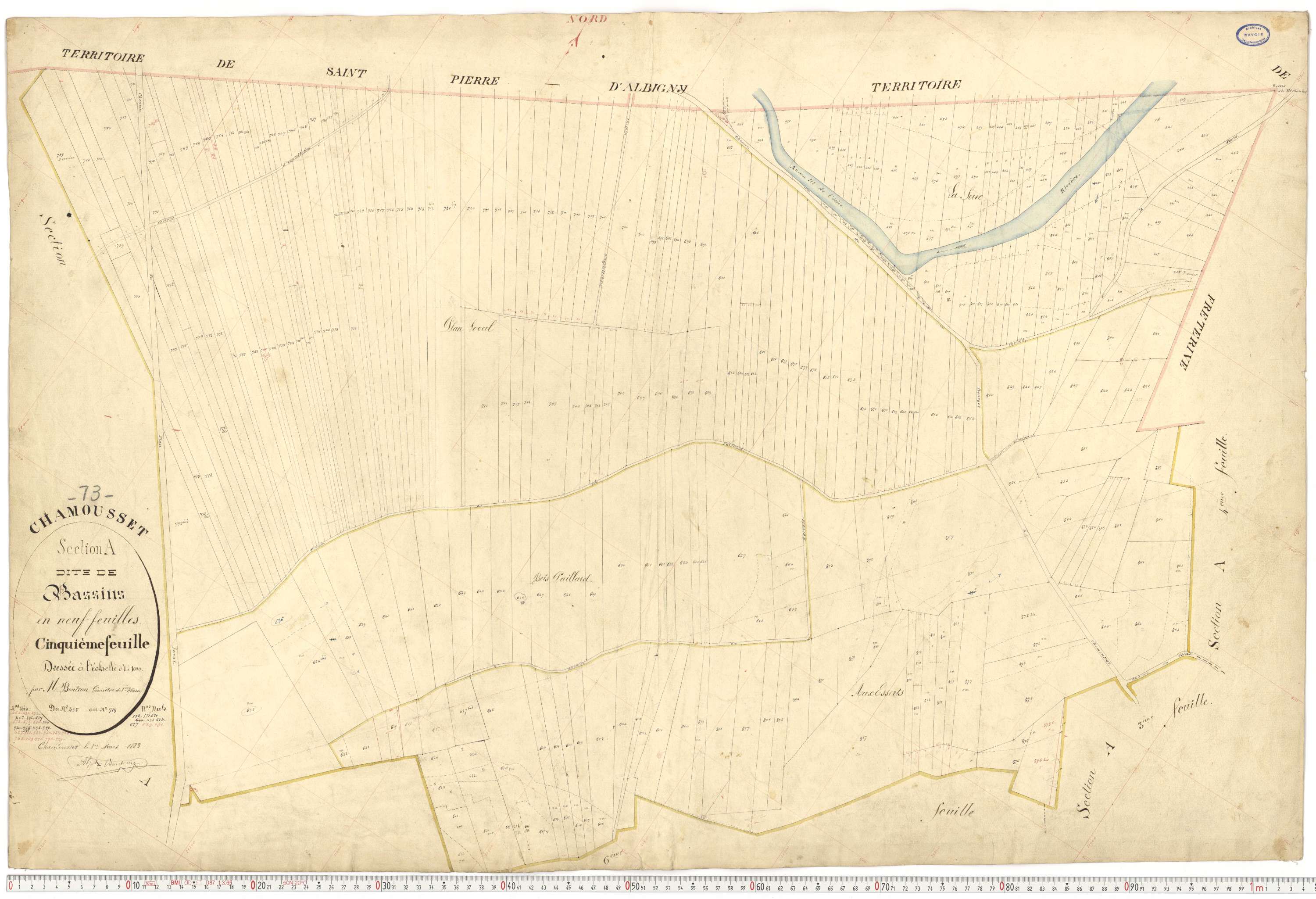 Chamousset - Plans cadastraux du premier cadastre français.