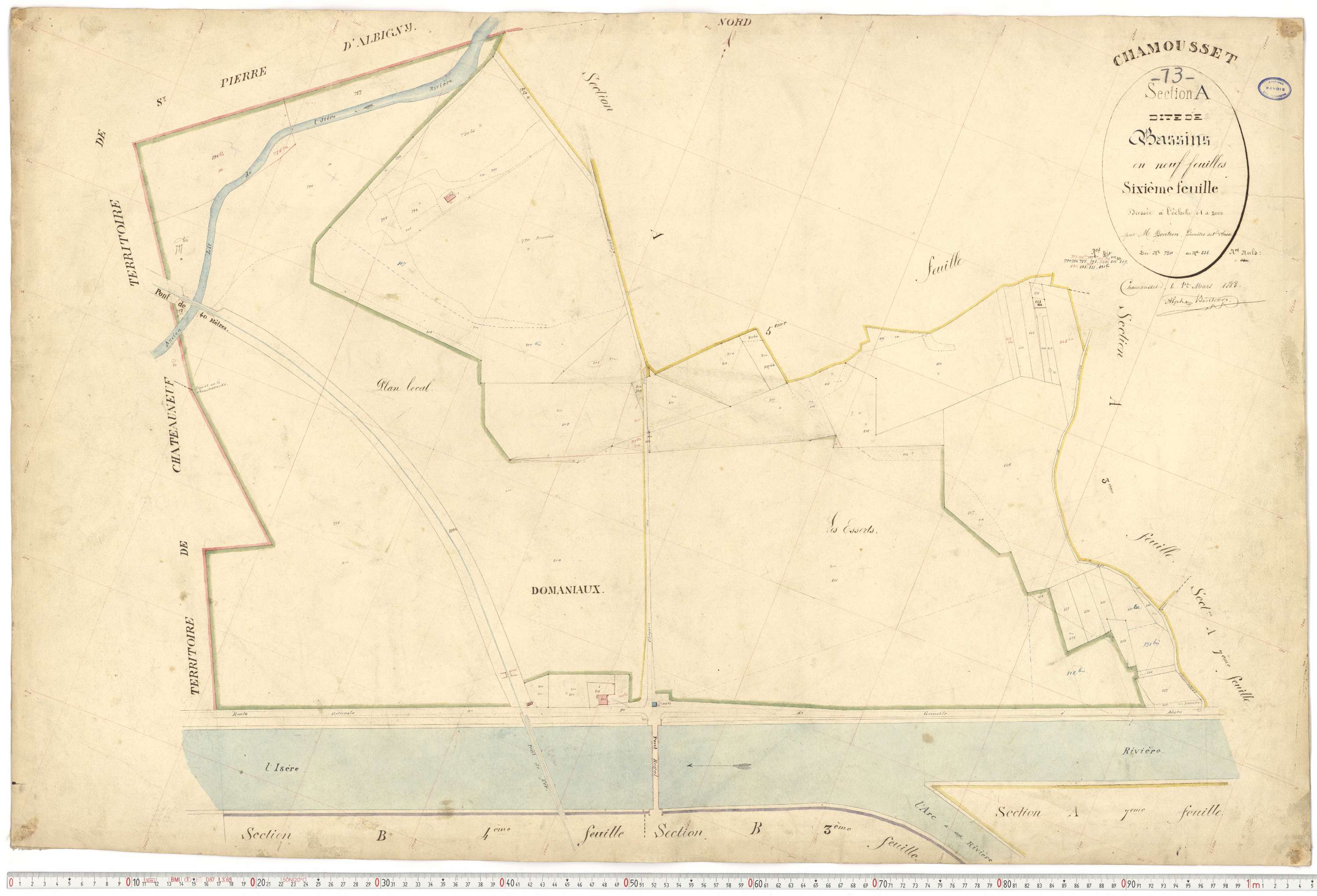 Chamousset - Plans cadastraux du premier cadastre français.