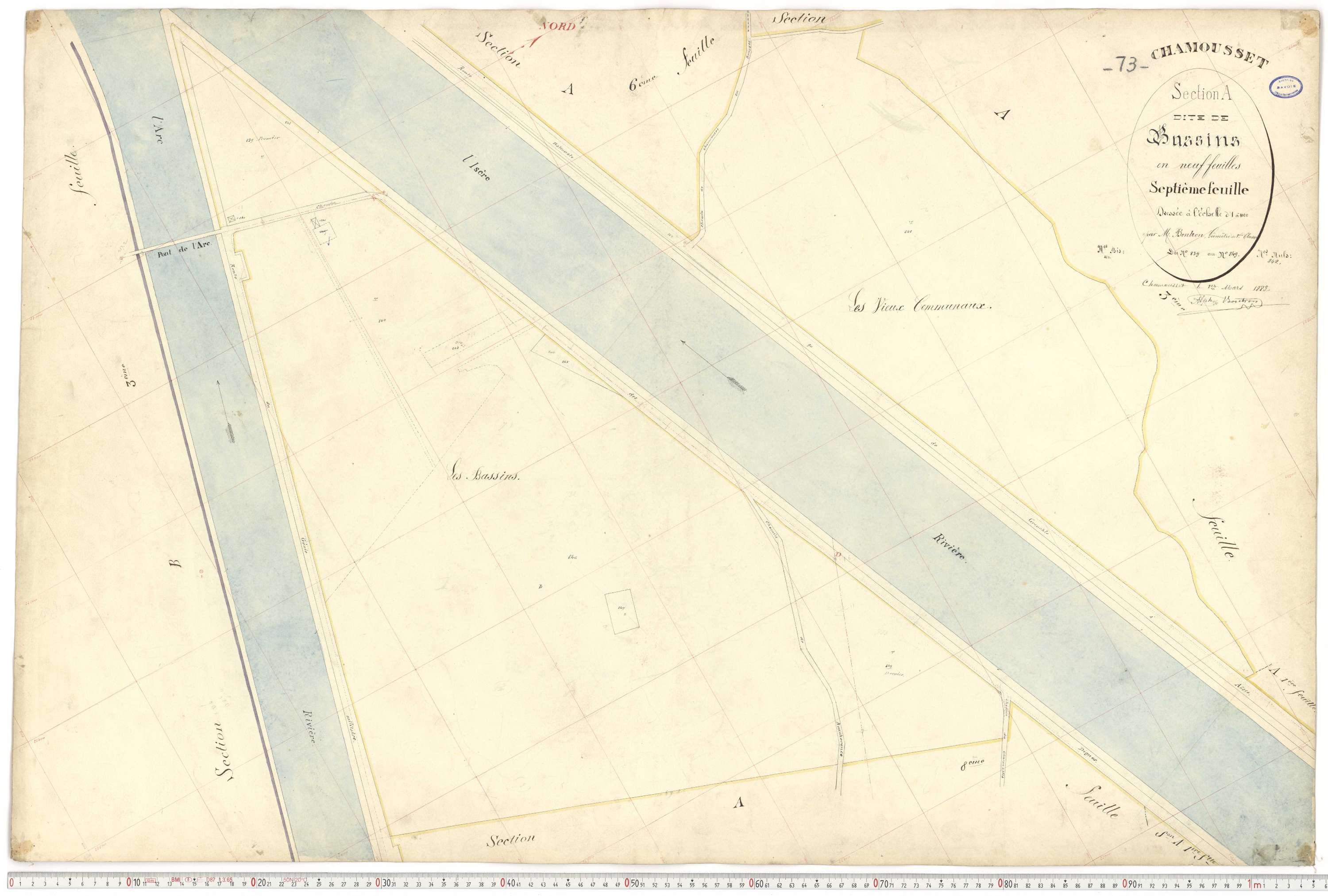 Chamousset - Plans cadastraux du premier cadastre français.