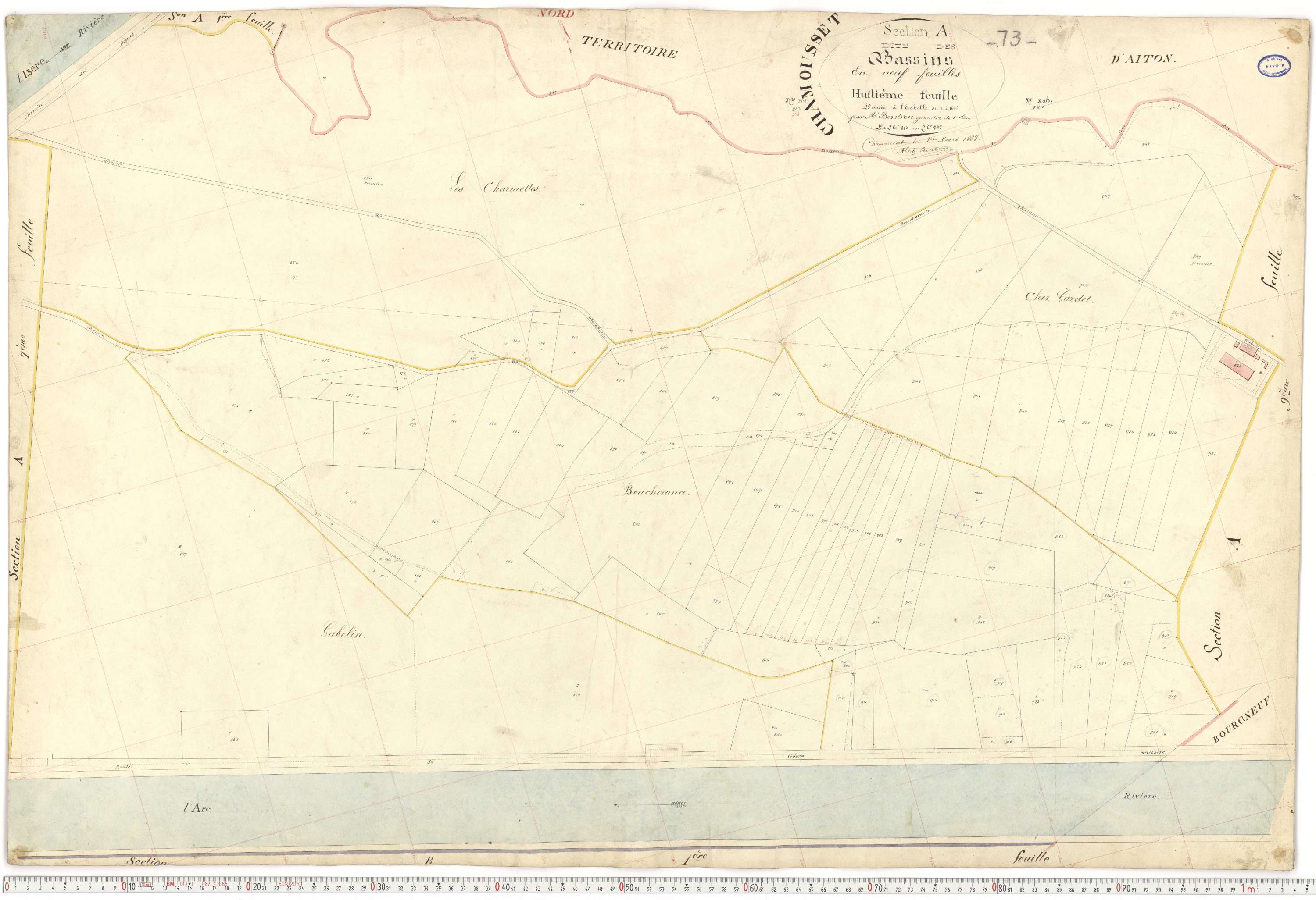 Chamousset - Plans cadastraux du premier cadastre français.