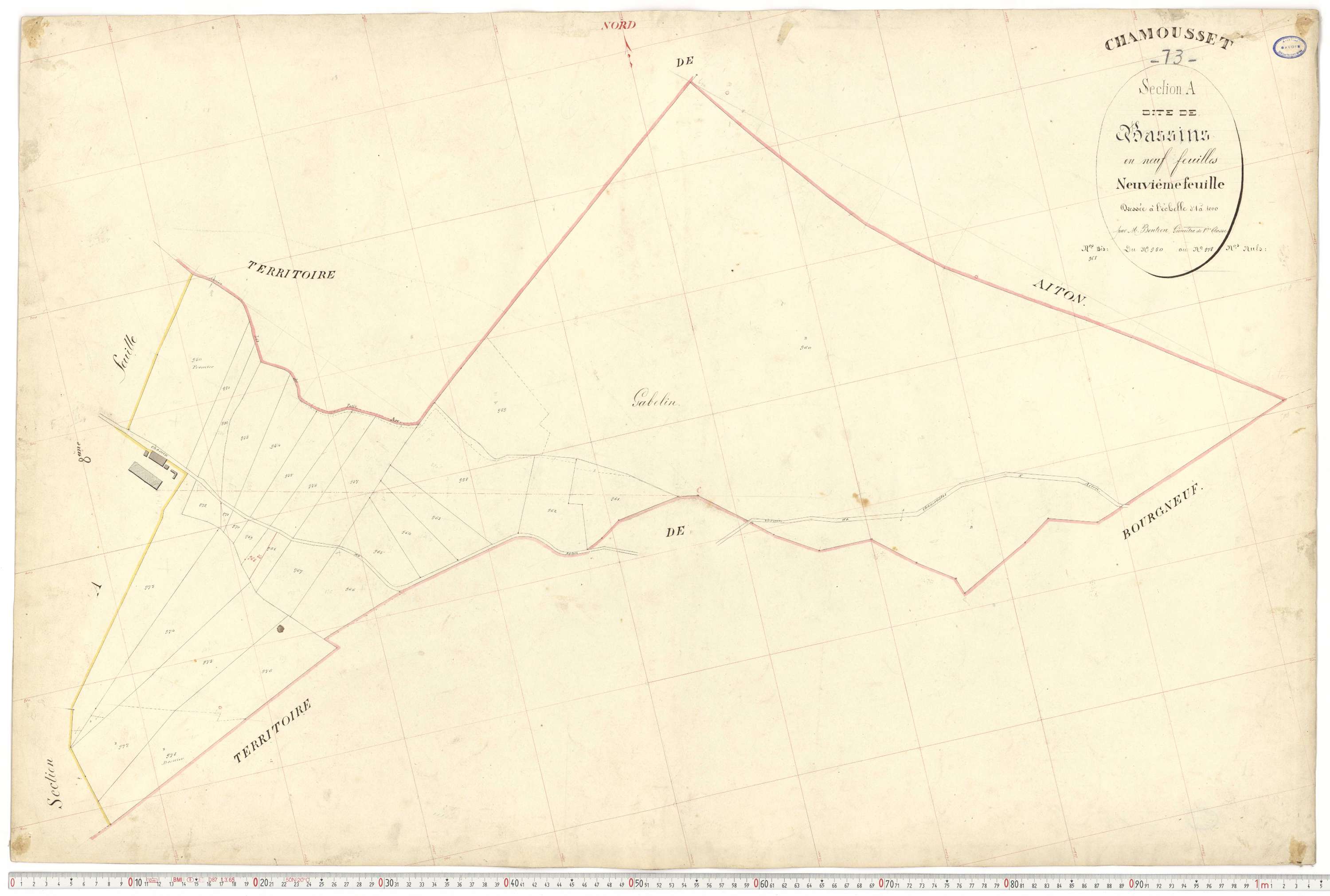 Chamousset - Plans cadastraux du premier cadastre français.