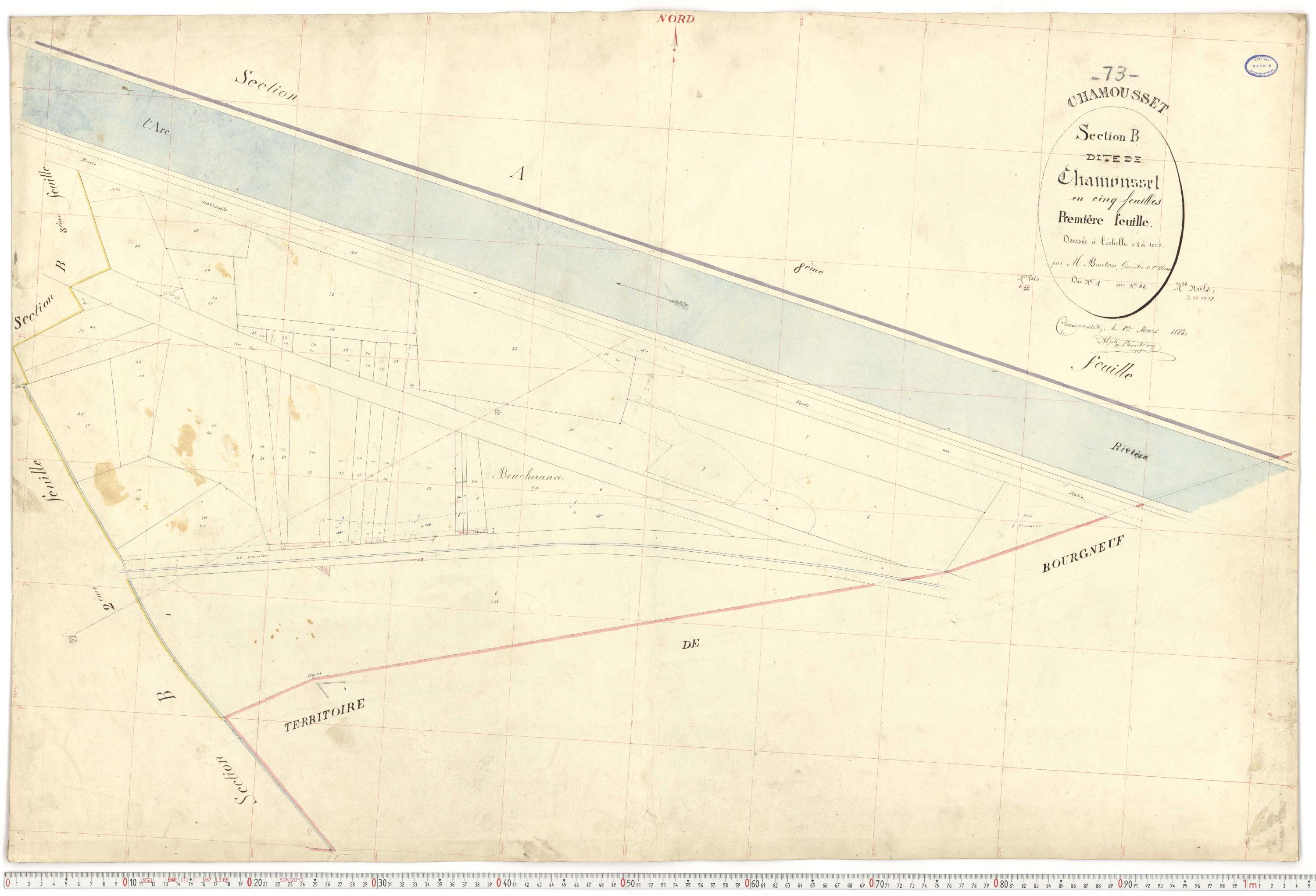 Chamousset - Plans cadastraux du premier cadastre français.