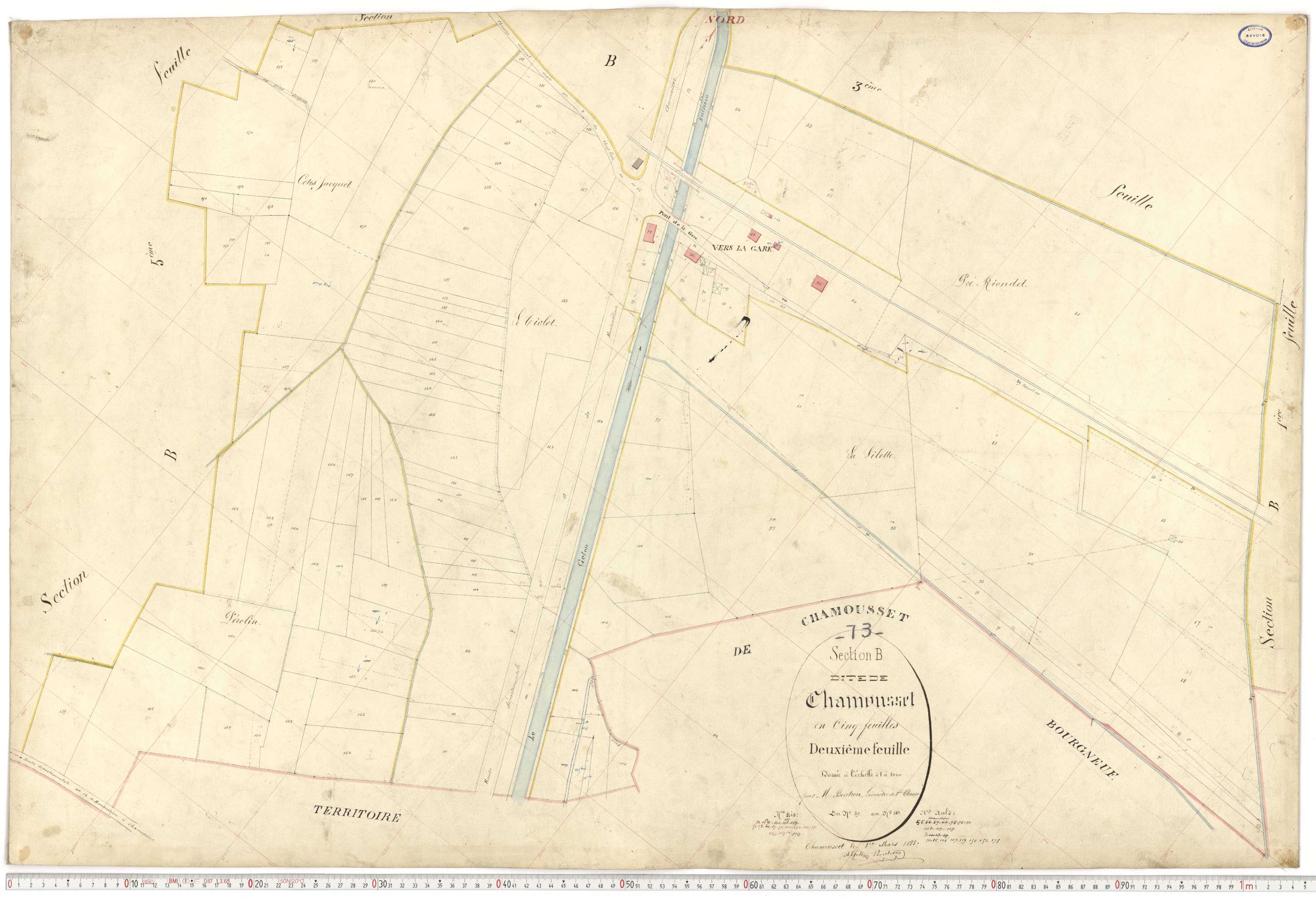 Chamousset - Plans cadastraux du premier cadastre français.