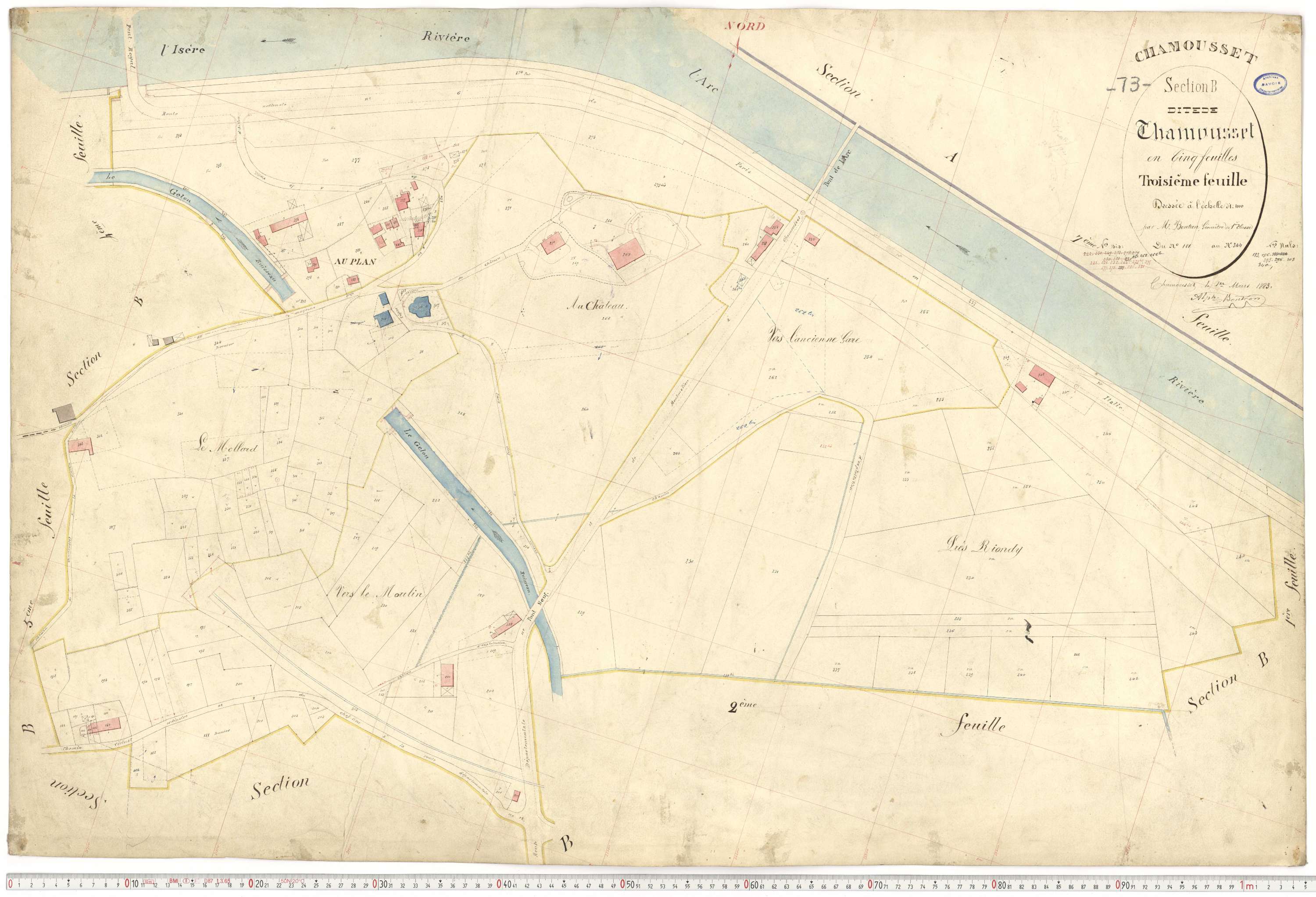 Chamousset - Plans cadastraux du premier cadastre français.