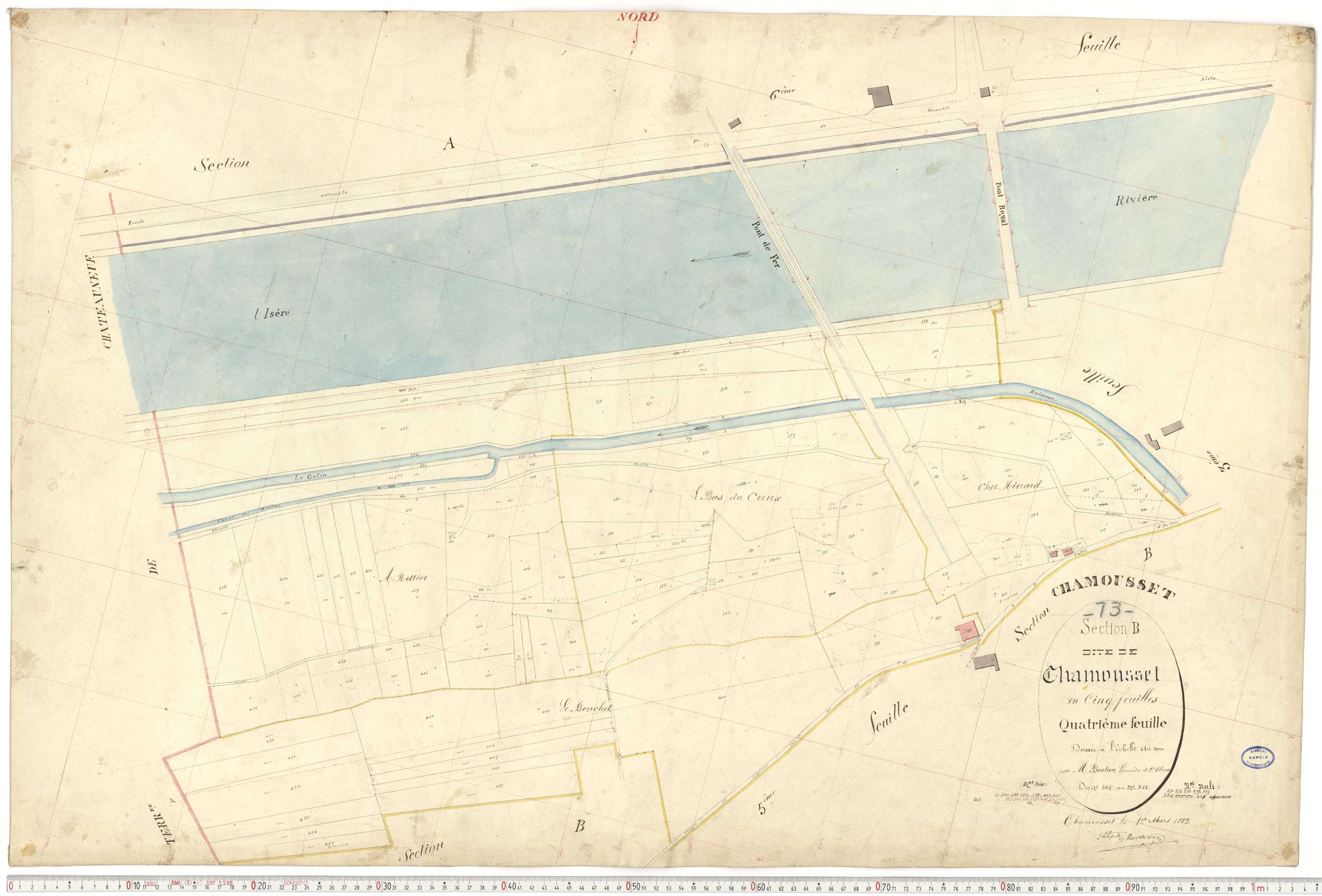 Chamousset - Plans cadastraux du premier cadastre français.