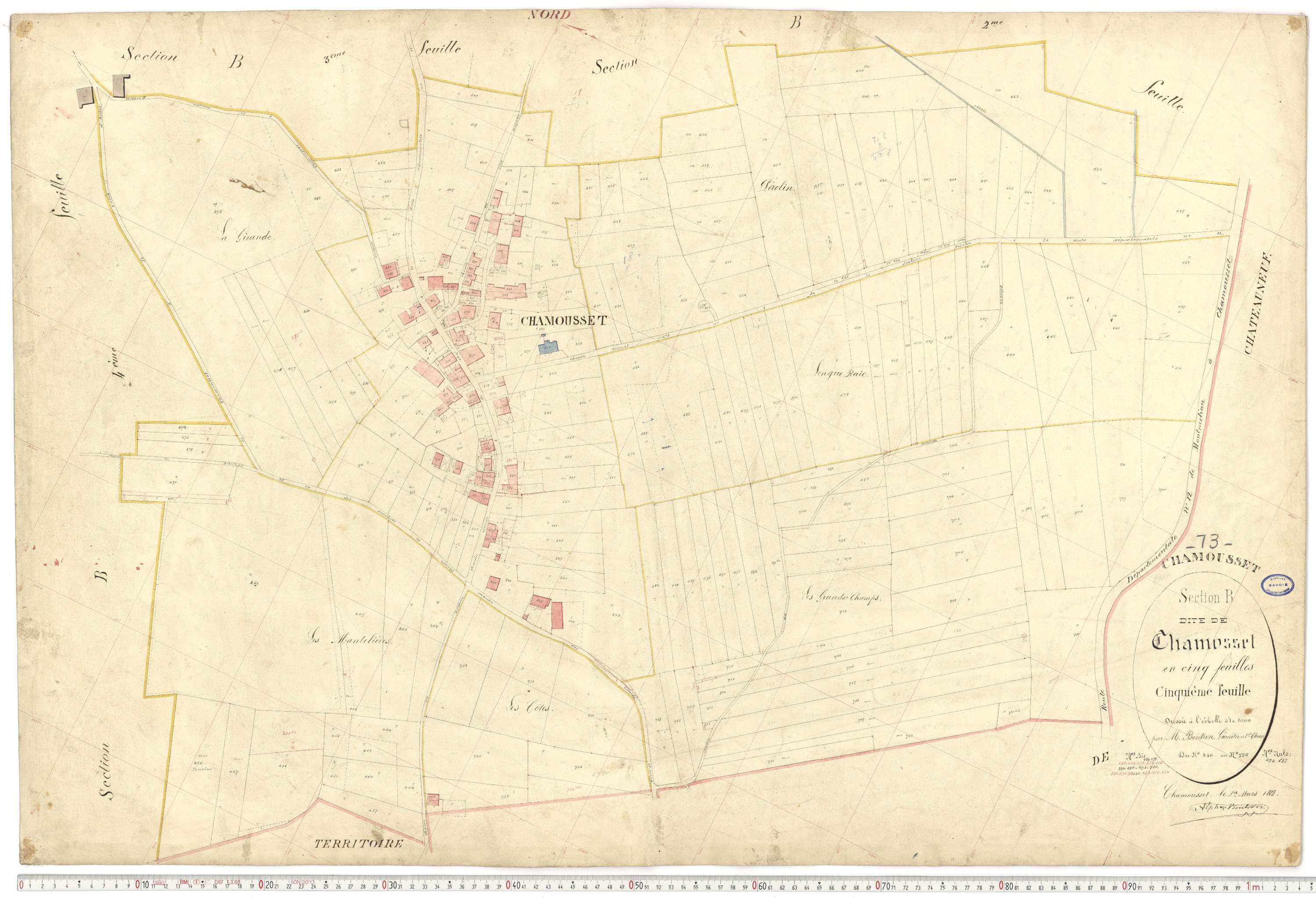 Chamousset - Plans cadastraux du premier cadastre français.