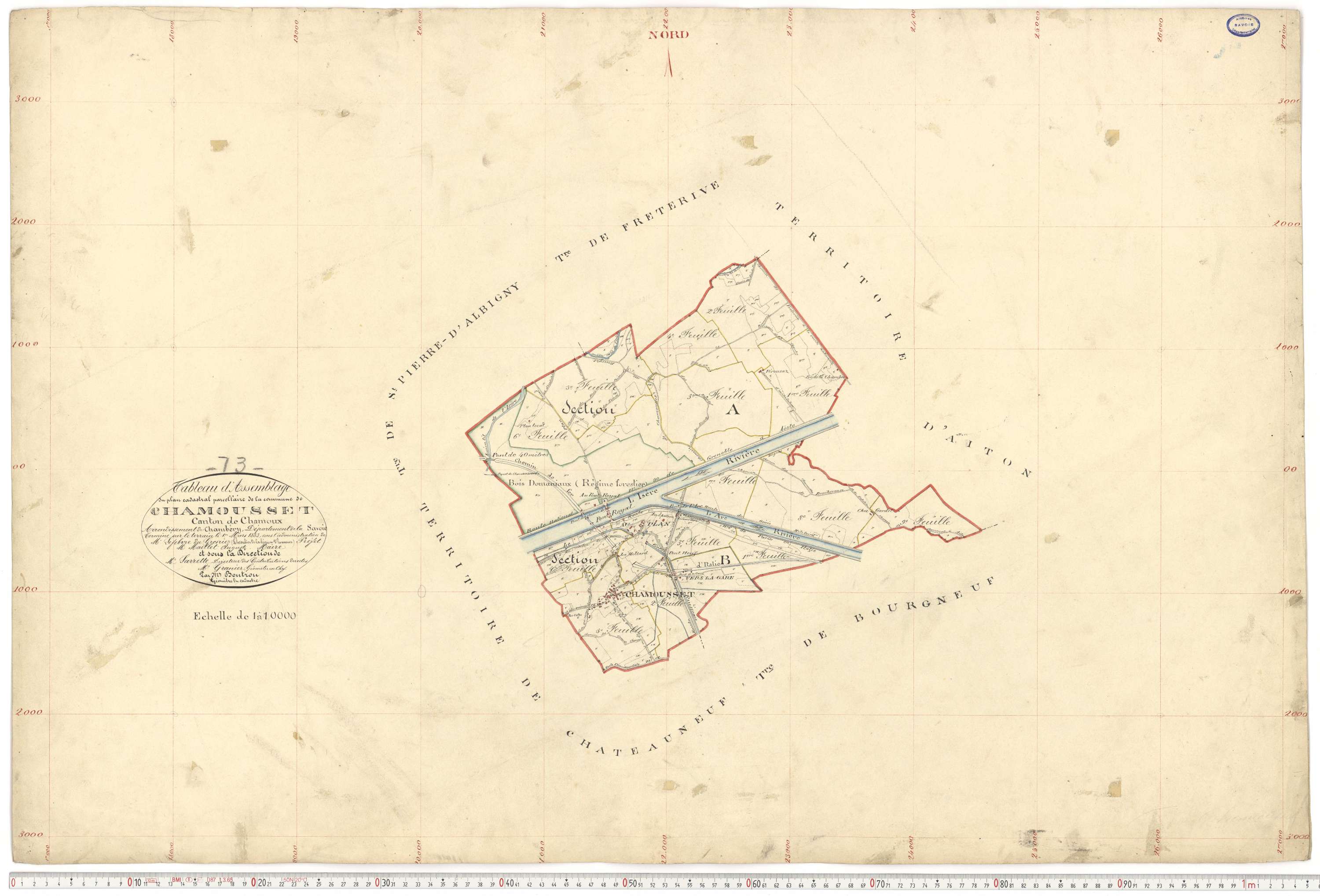 Chamousset - Plans cadastraux du premier cadastre français.