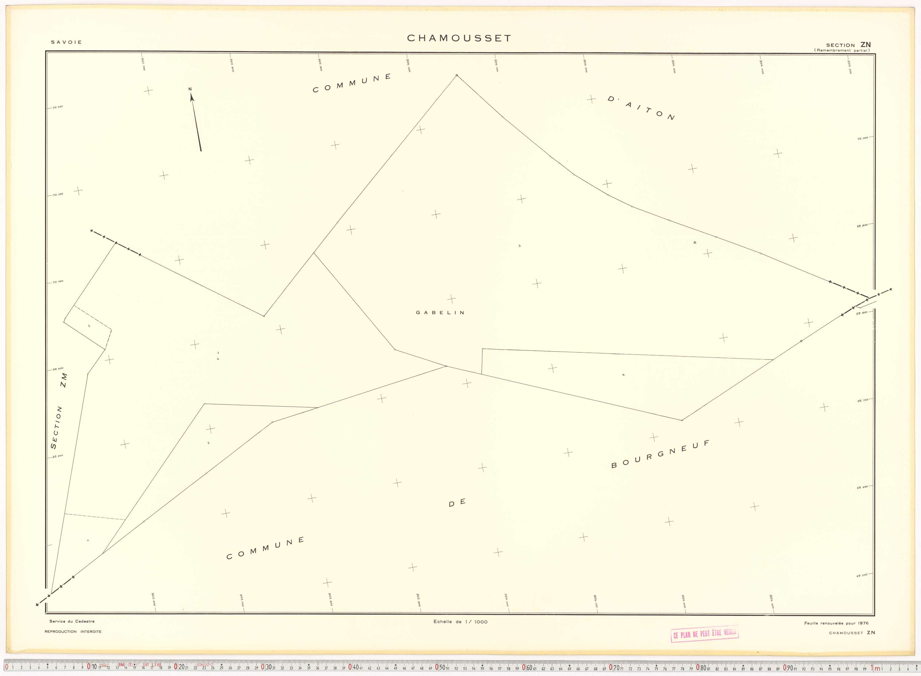 Chamousset - Plans cadastraux du cadastre rénové en 1934 et cadastre remembré en 1988.